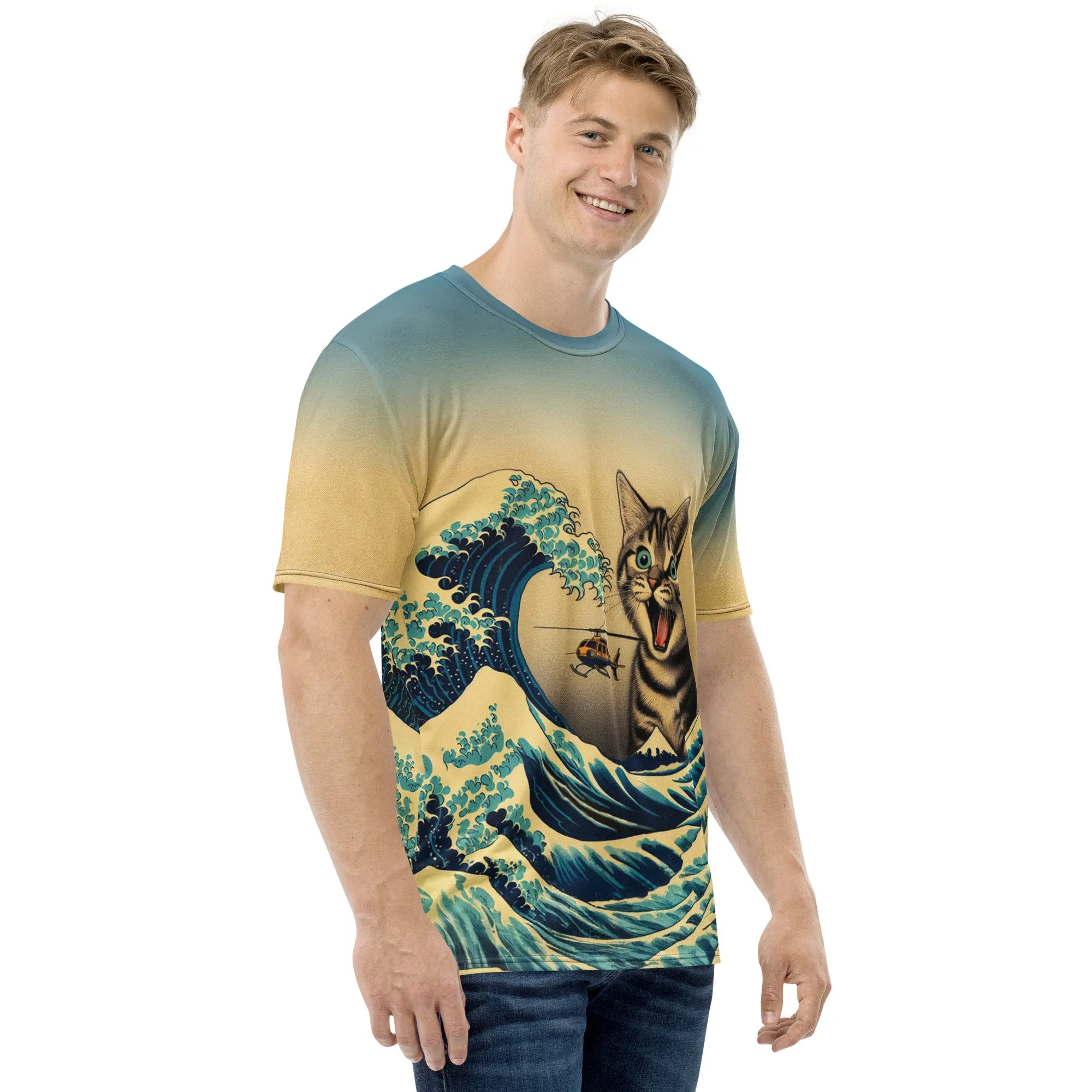 Mens Catzilla T-Shirt AOP sold by INKnBURN product image thumbnail 4
