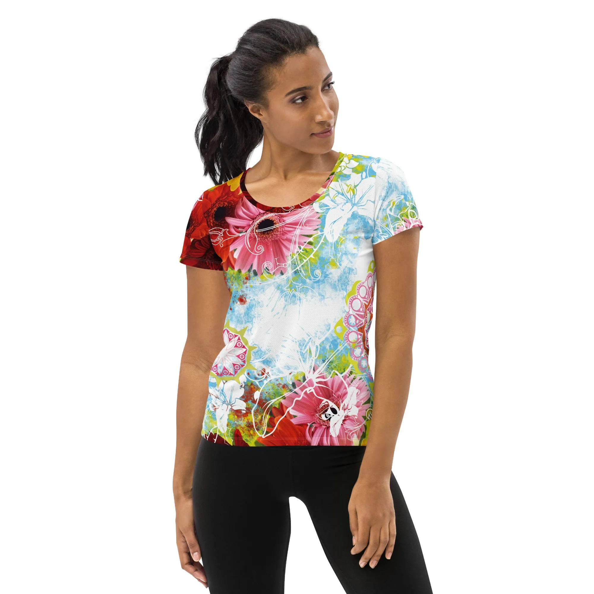 Wildflower Scoop Neck Tech sold by INKnBURN