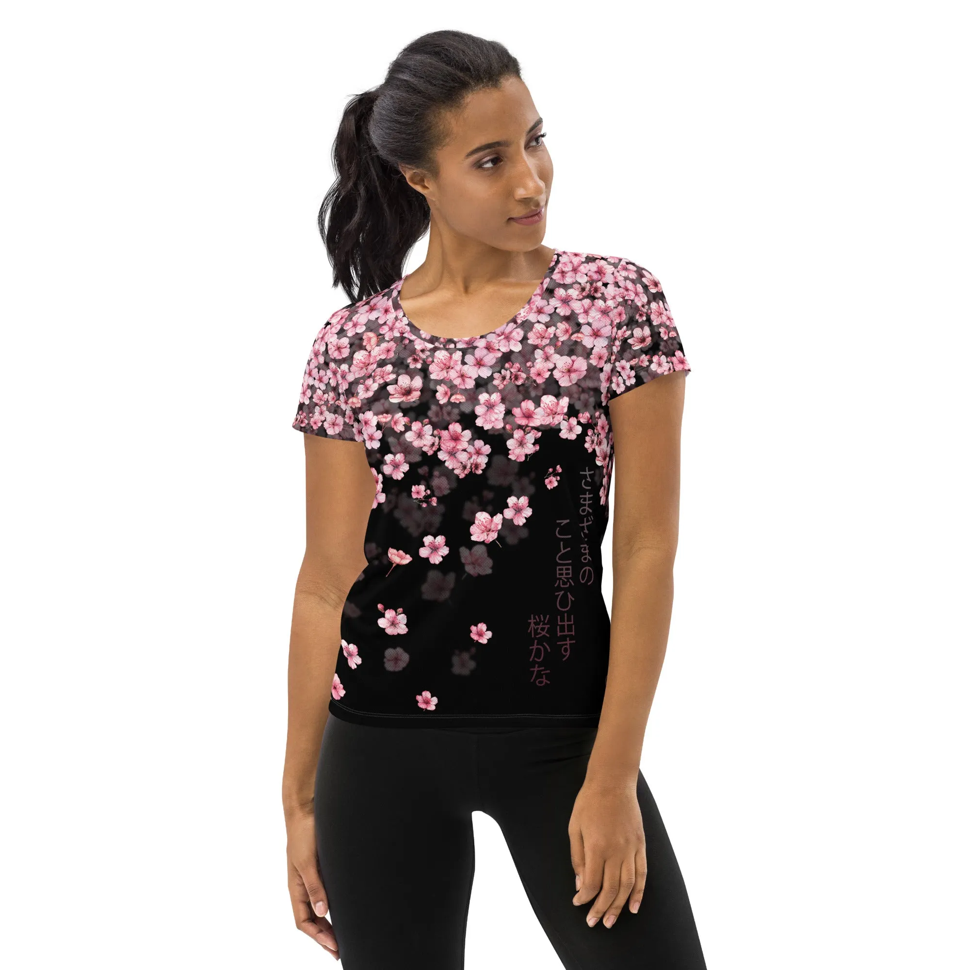 Sakura Scoop Neck Tech Shirt sold by INKnBURN