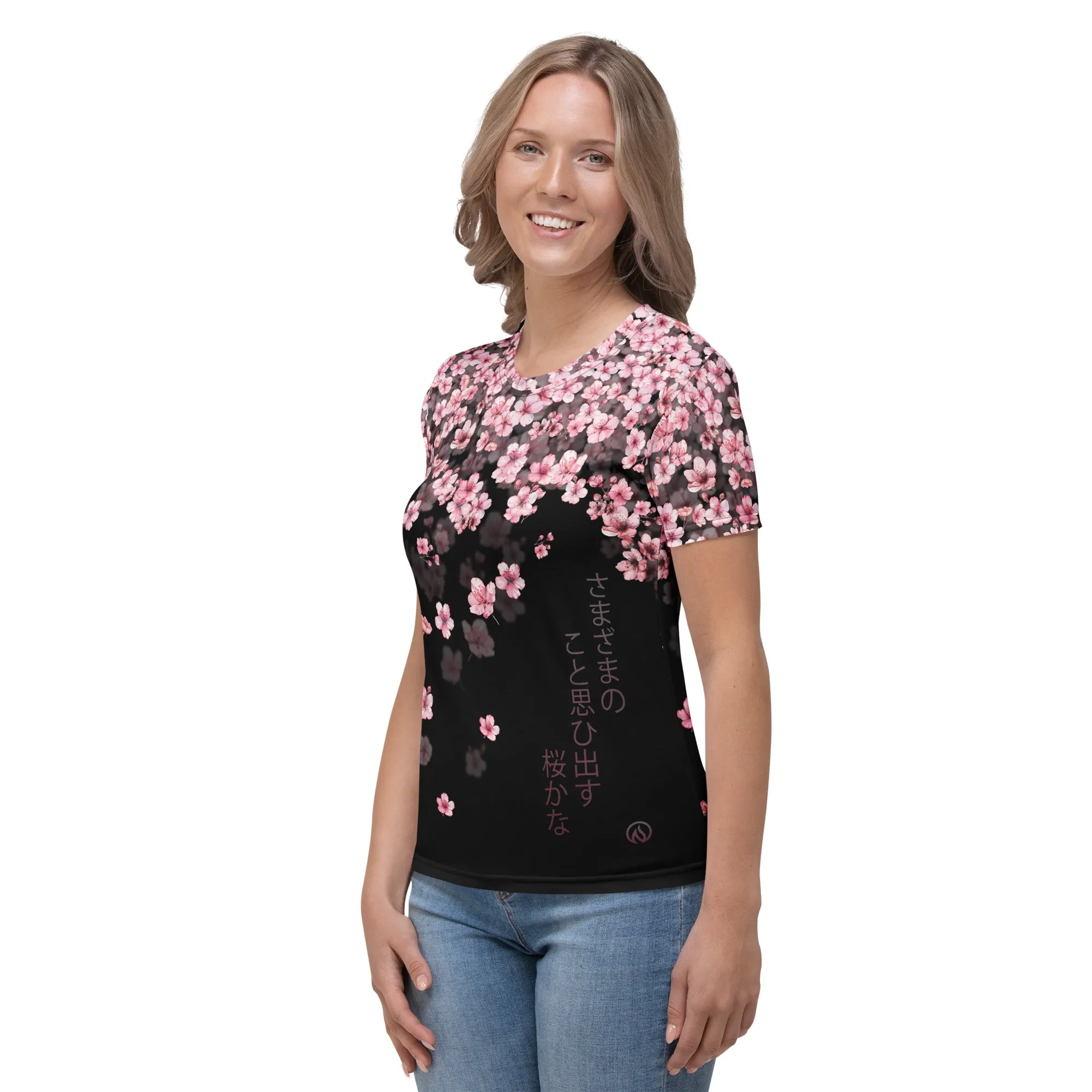 Sakura Womens T-Shirt AOP sold by INKnBURN product image thumbnail 3