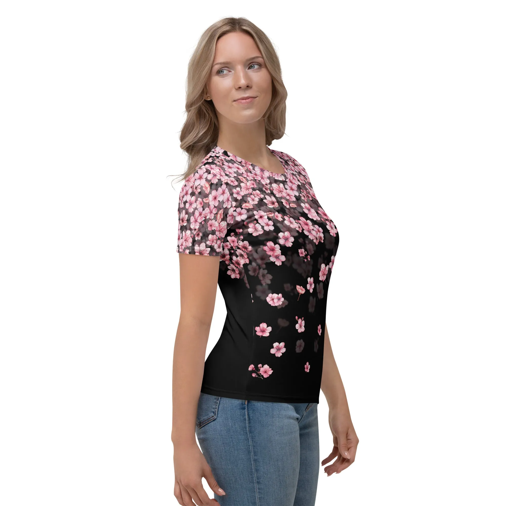 Sakura Womens T-Shirt AOP sold by INKnBURN product image thumbnail 4