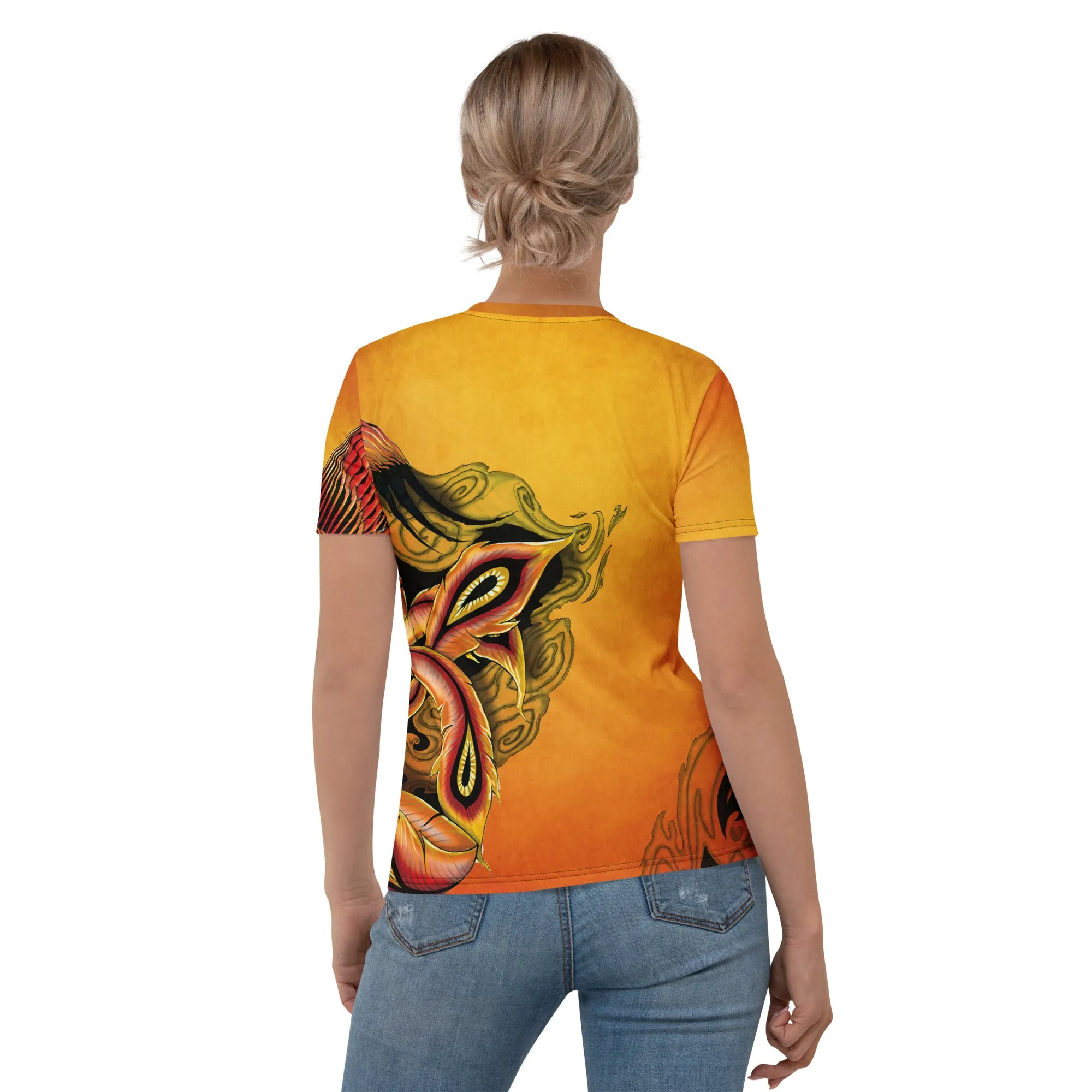 Phoenix Womens T-Shirt AOP sold by INKnBURN product image thumbnail 2