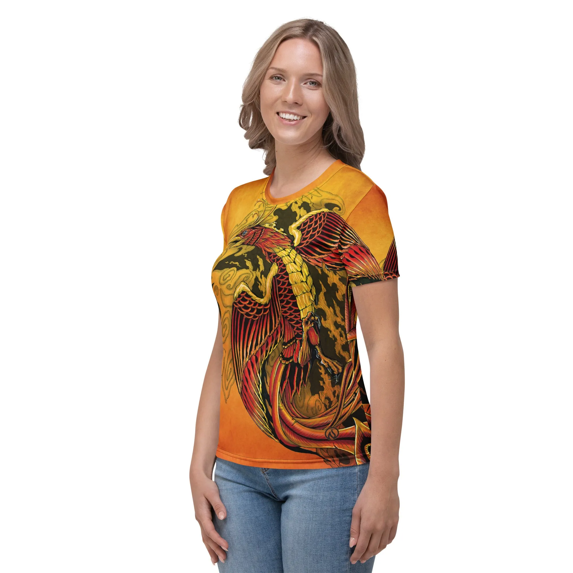 Phoenix Womens T-Shirt AOP sold by INKnBURN product image thumbnail 3