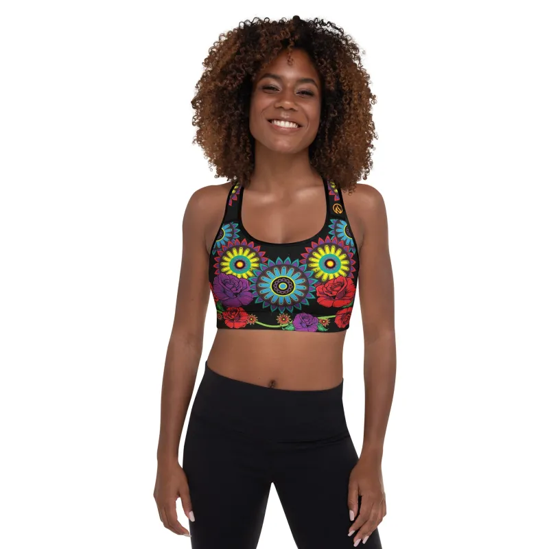Calavera Padded Sports Bra sold by INKnBURN