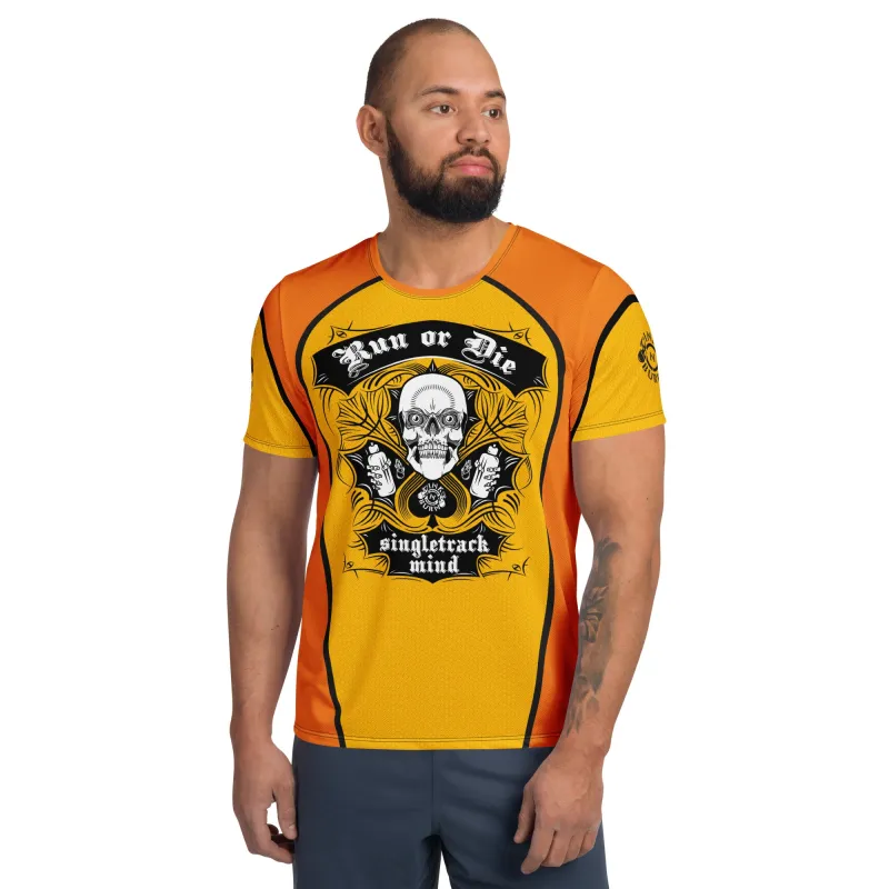 Mens Candy Corn Run or Die™ Tech Shirt sold by INKnBURN