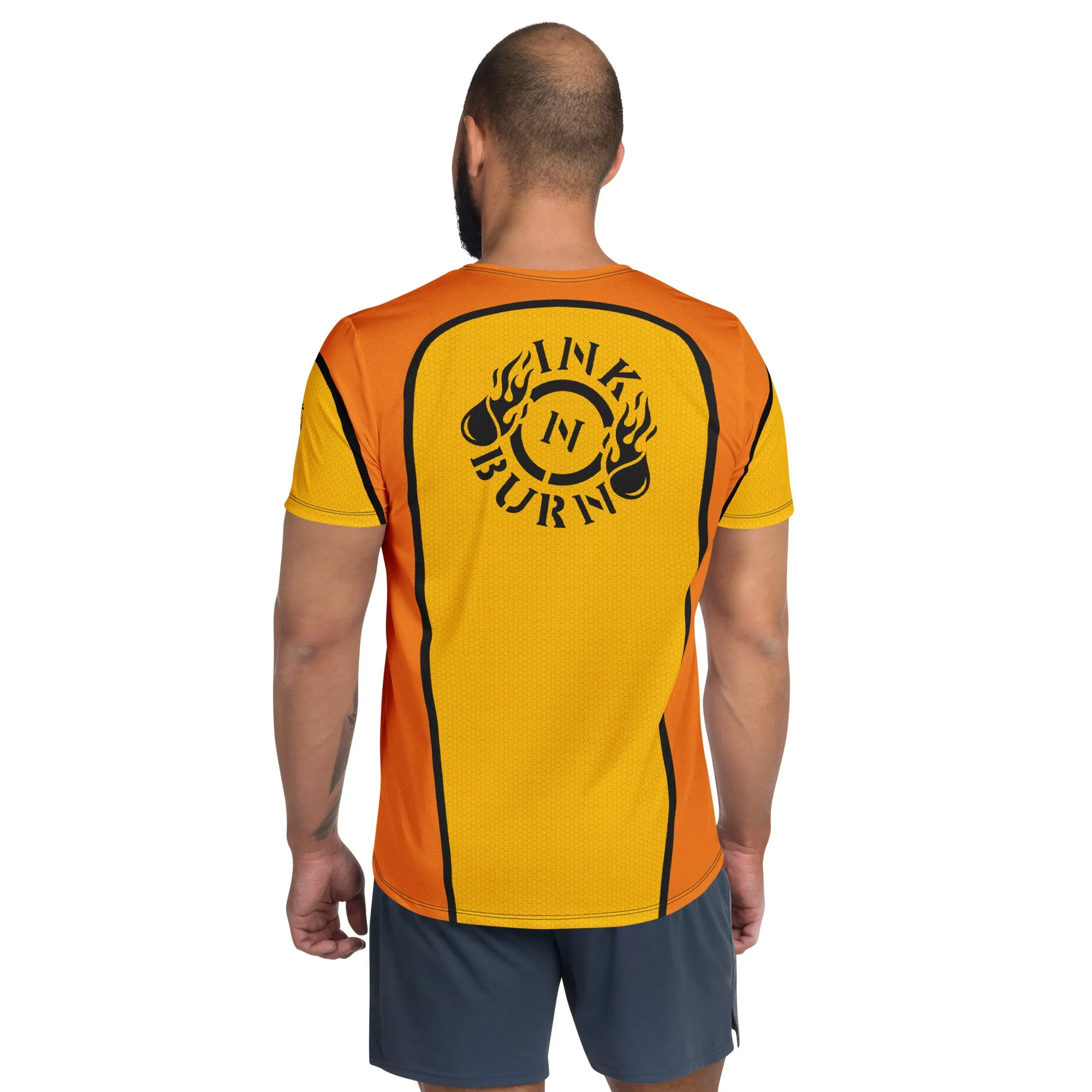 Mens Candy Corn Run or Die™ Tech Shirt sold by INKnBURN product image thumbnail 2