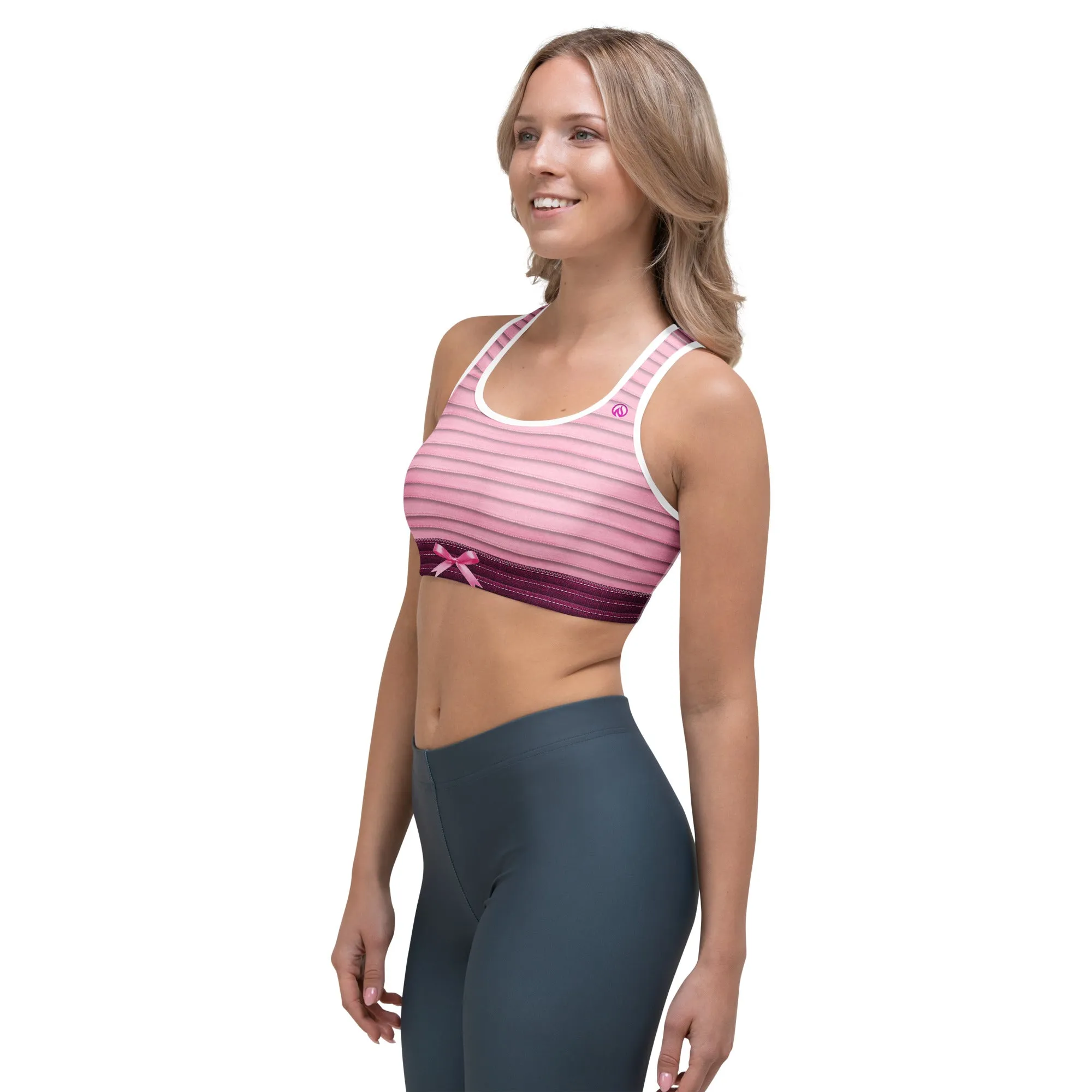 Pink Ribbon Sports Bra sold by INKnBURN product image thumbnail 2