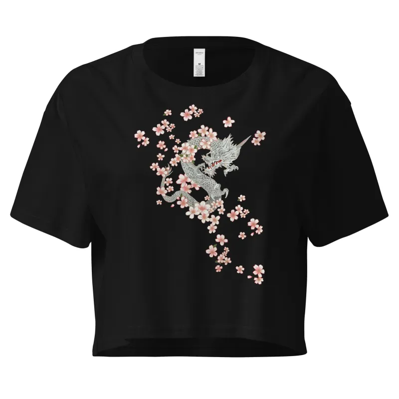 Sakura Dragon Crop T-Shirt (3 colors) sold by INKnBURN