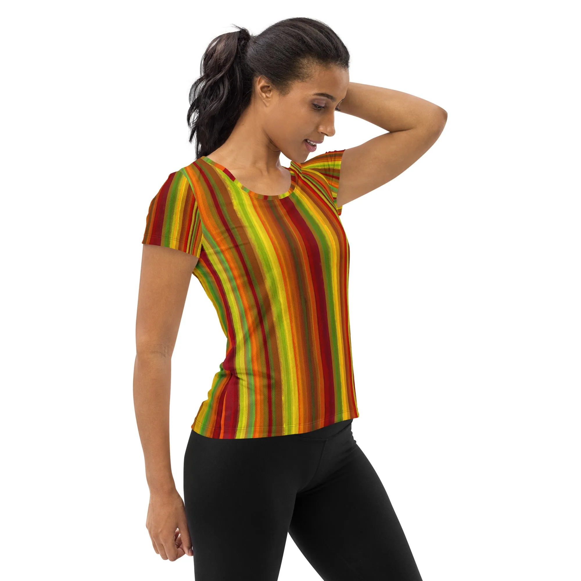 Fall Stripes Scoop Neck Tech sold by INKnBURN product image thumbnail 4