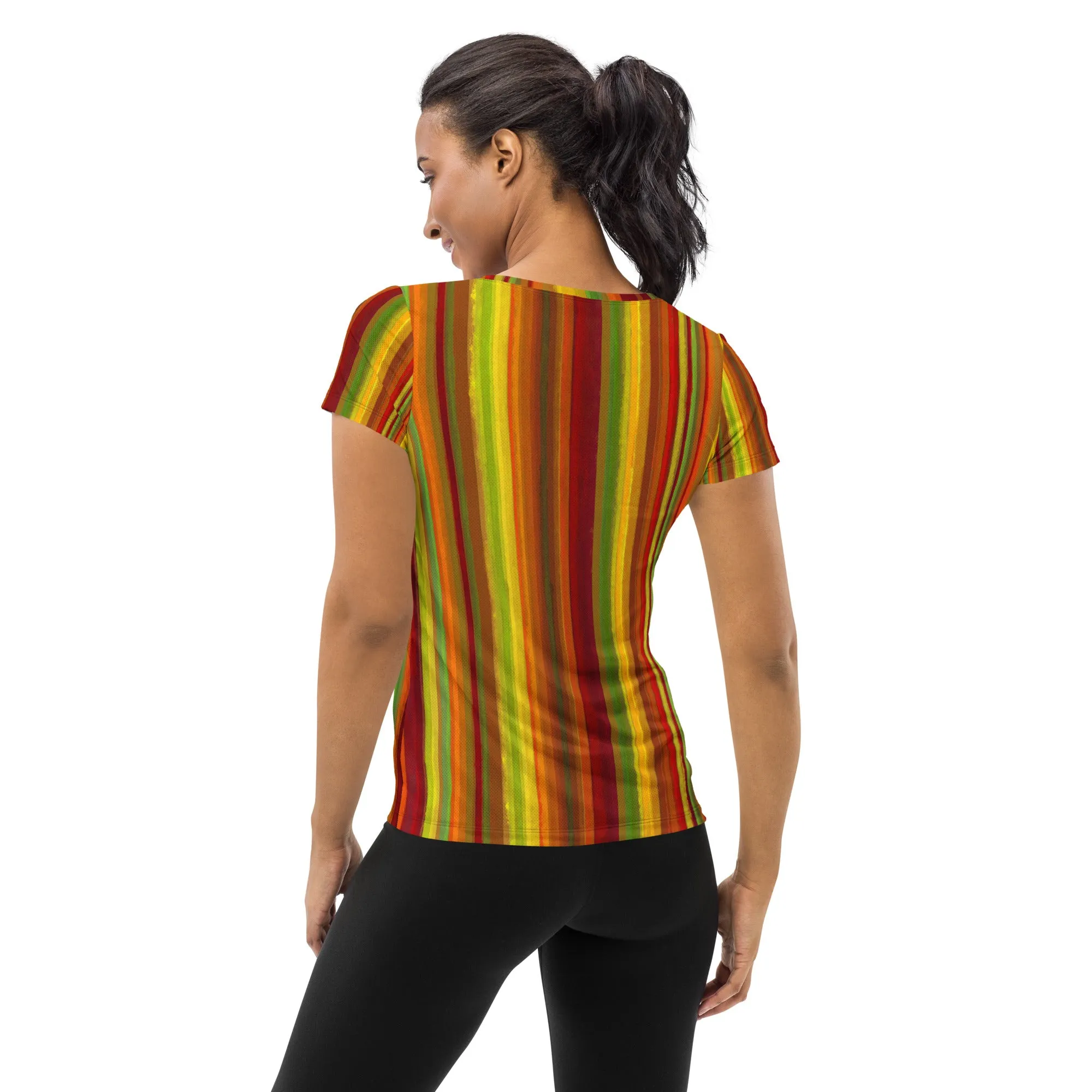 Fall Stripes Scoop Neck Tech sold by INKnBURN product image thumbnail 2