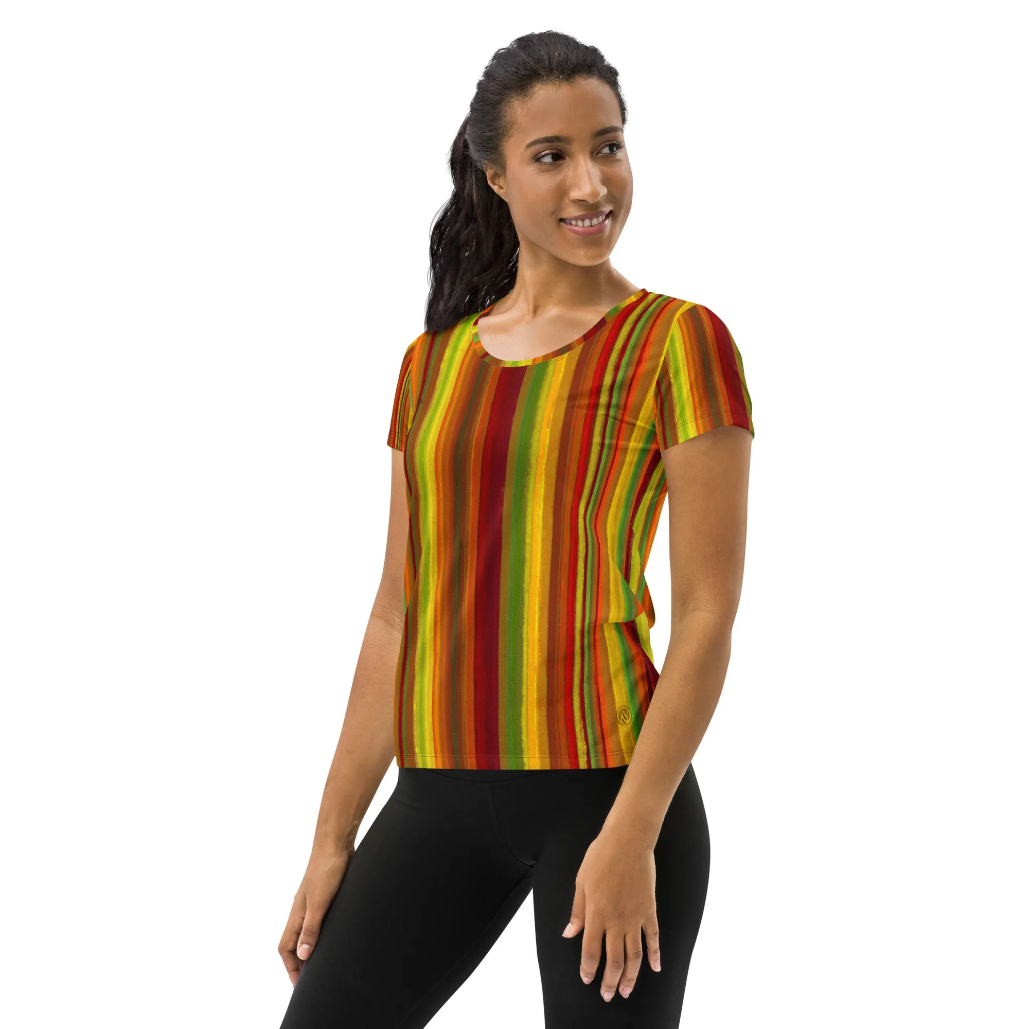 Fall Stripes Scoop Neck Tech sold by INKnBURN product image thumbnail 3