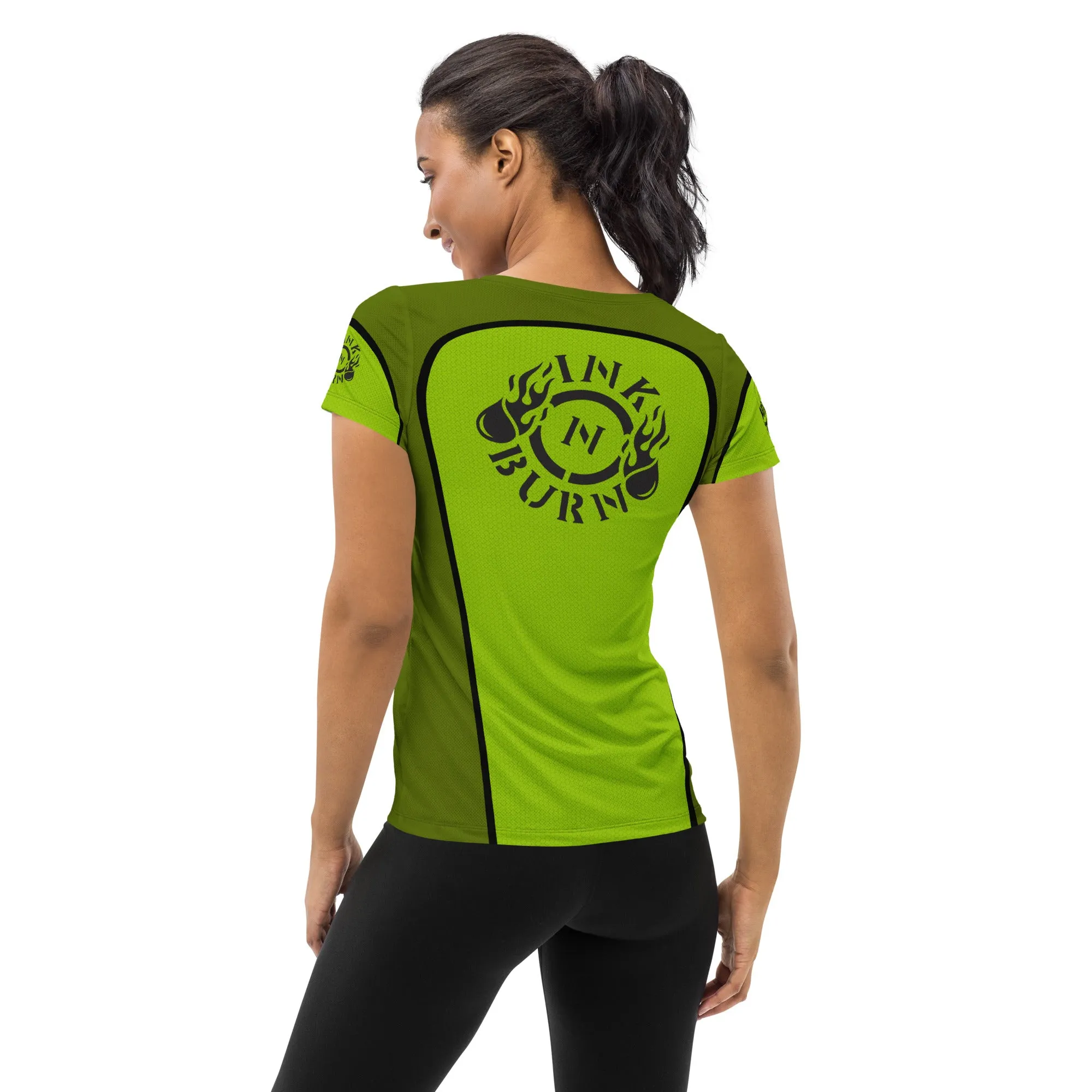 Run or Die™ Green Scoop Neck Tech sold by INKnBURN product image thumbnail 2
