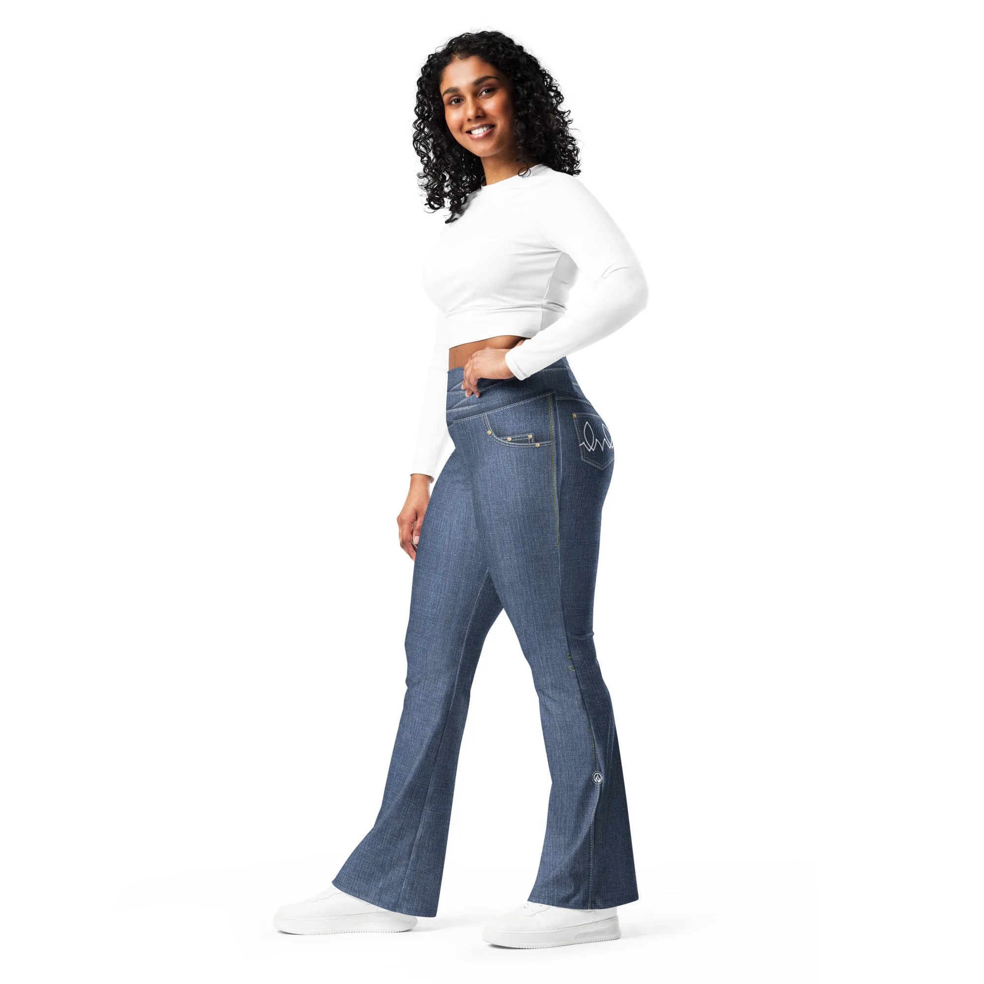 True Blue Denim Yoga Pants w/Pocket sold by INKnBURN product image thumbnail 4