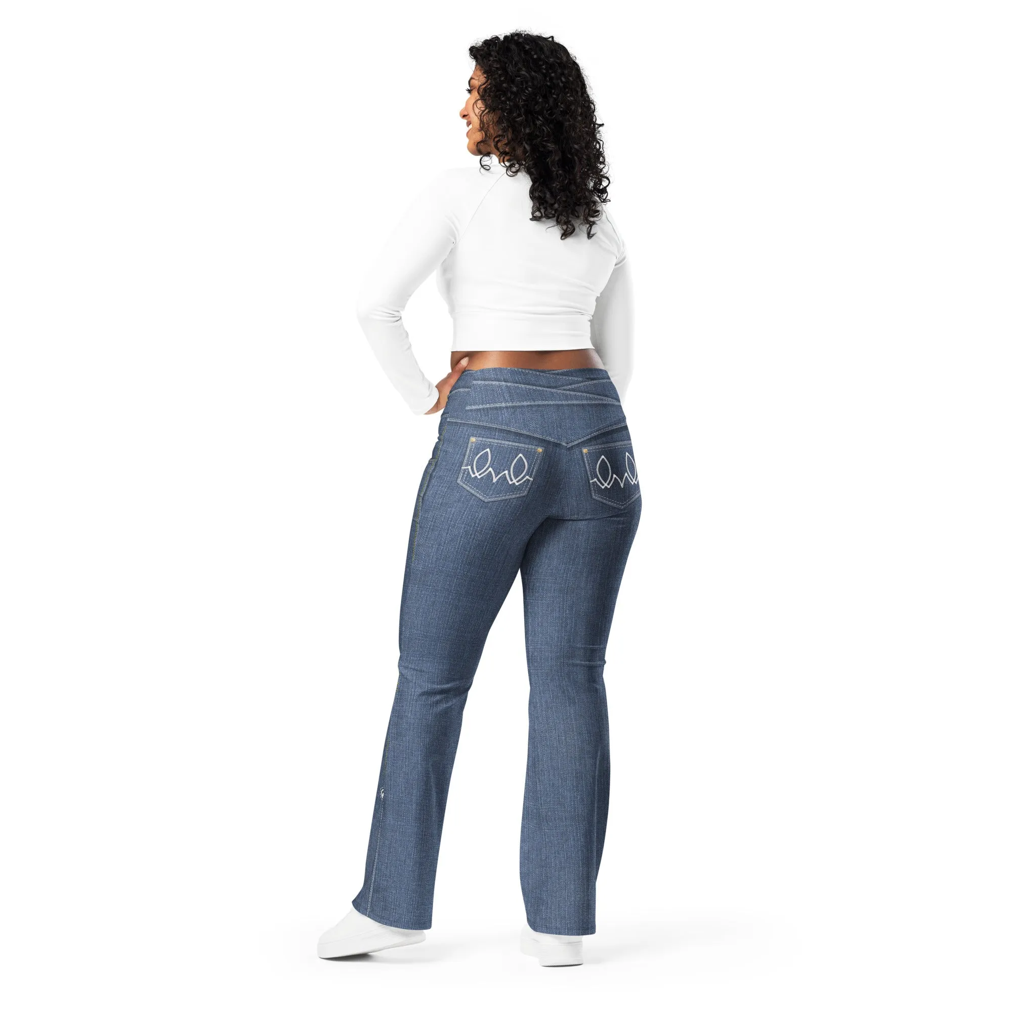 True Blue Denim Yoga Pants w/Pocket sold by INKnBURN