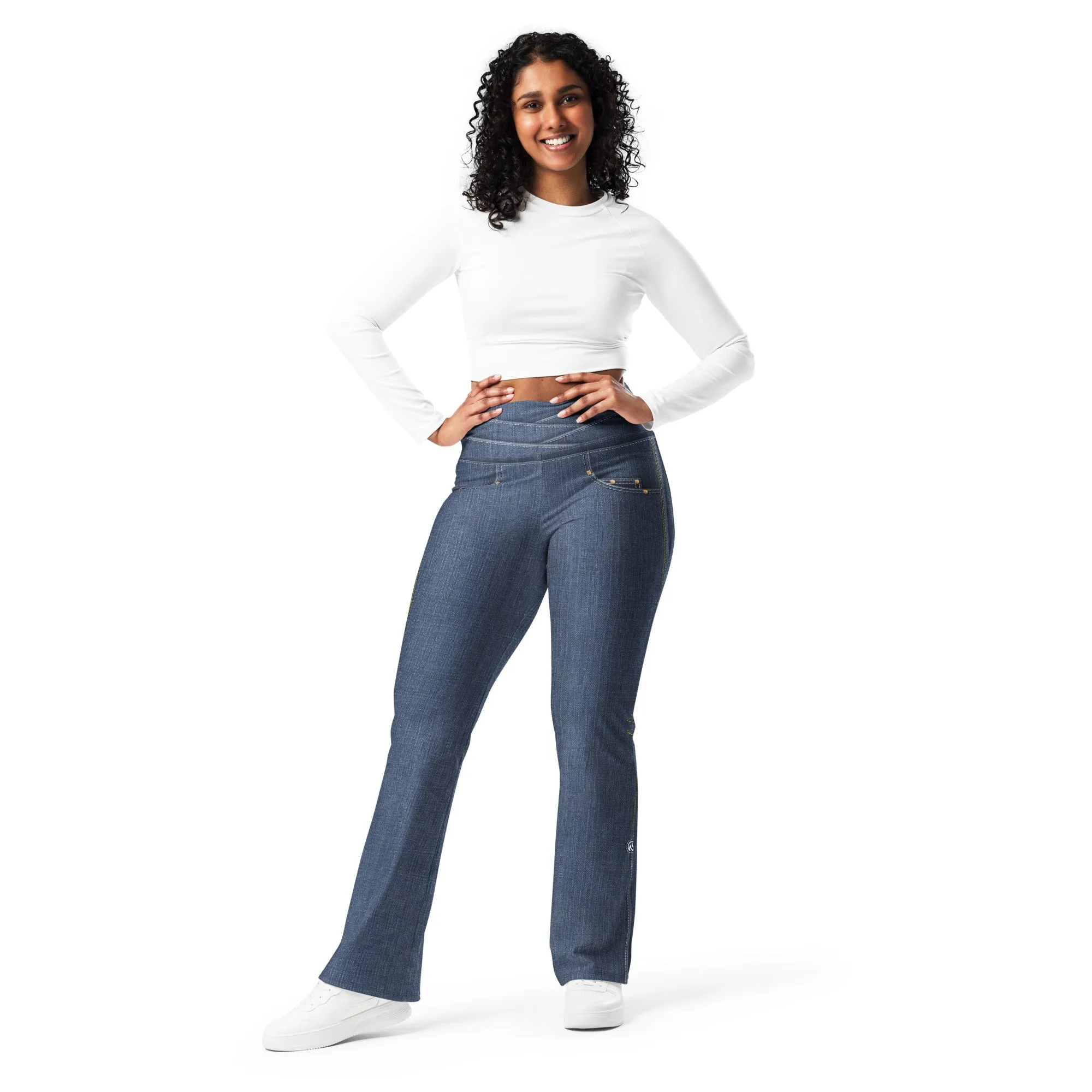 True Blue Denim Yoga Pants w/Pocket sold by INKnBURN product image thumbnail 2