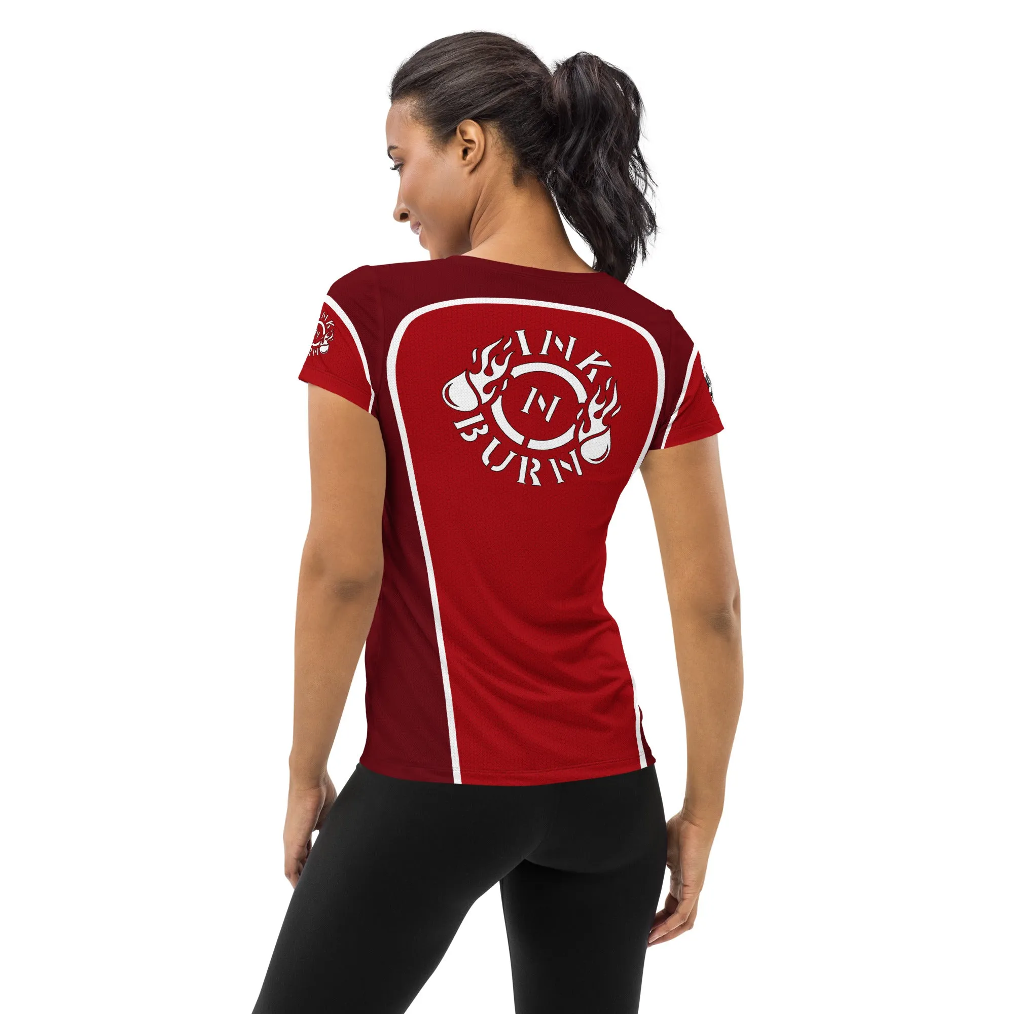 Run or Die™ Red Scoop Neck Tech sold by INKnBURN product image thumbnail 2
