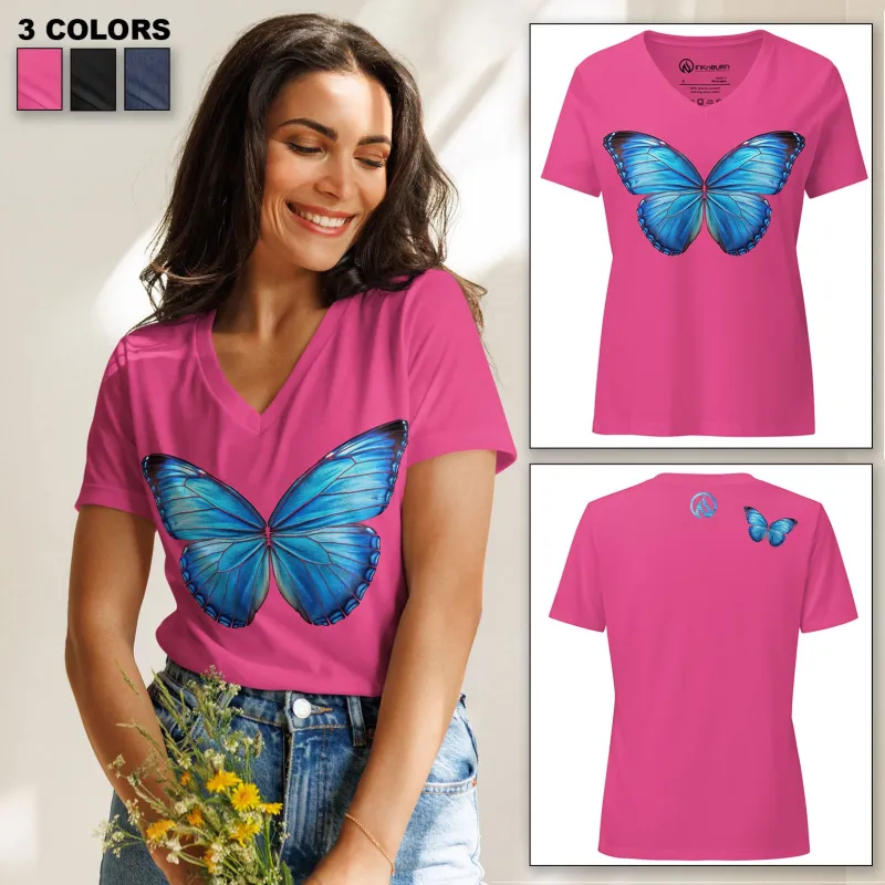 Ascent V-Neck Cotton T-Shirt (3 Colors) made by INKnBURN