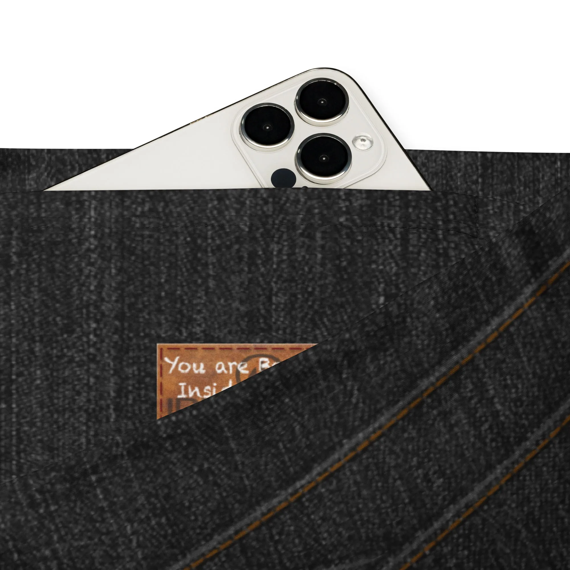 Black Denim Yoga Pants w/ Pocket sold by INKnBURN product image thumbnail 5