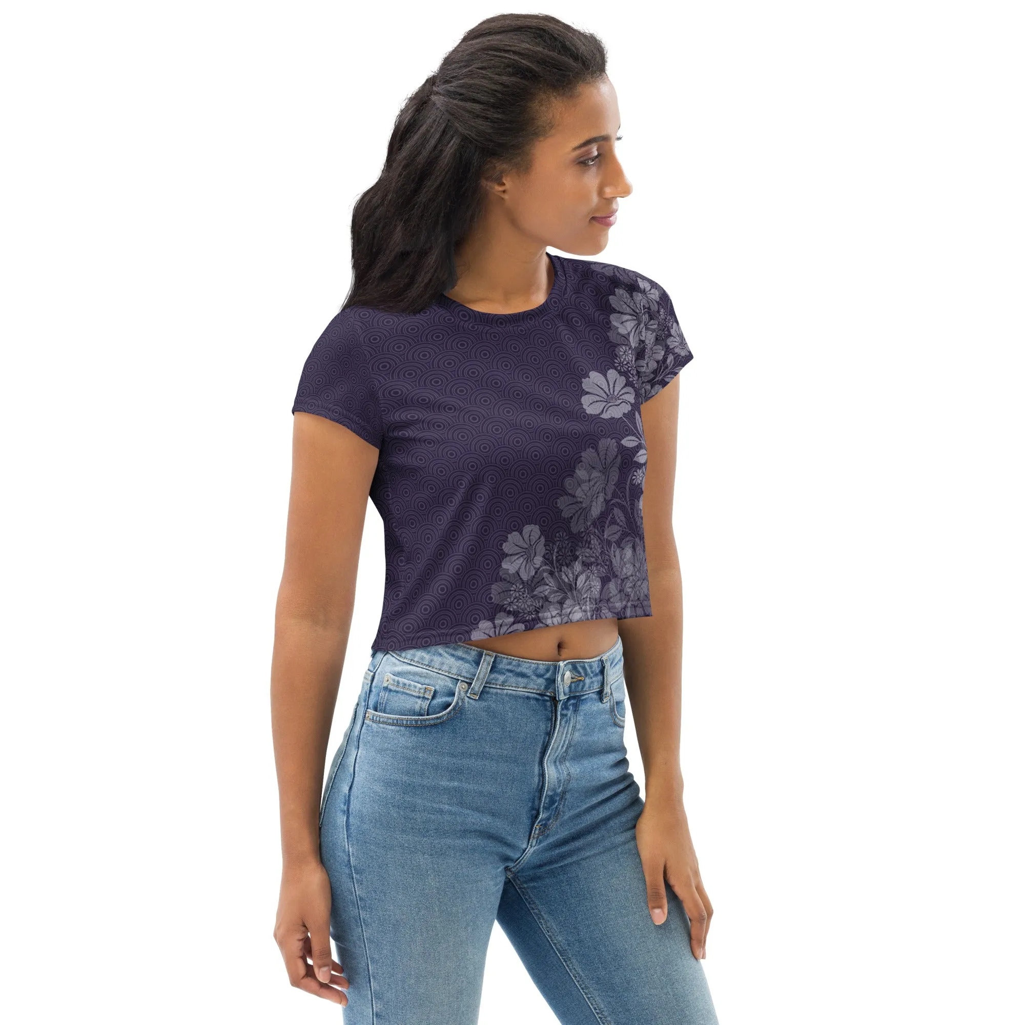 Floral Fade Crop Tee sold by INKnBURN product image thumbnail 4