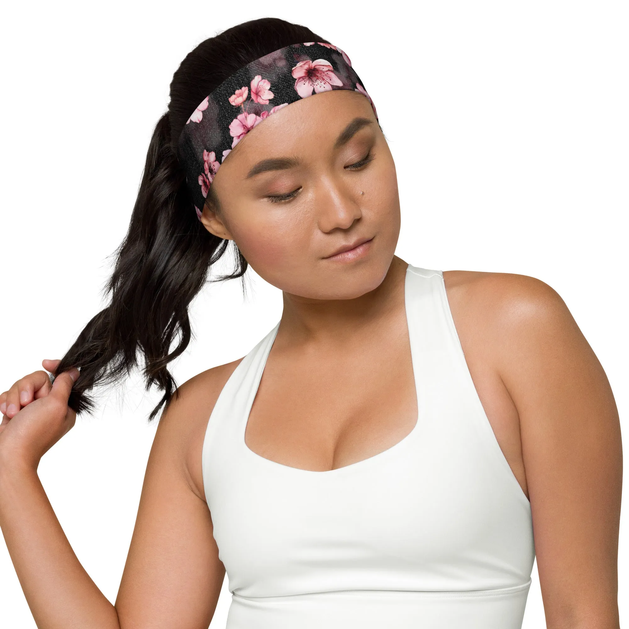 Sakura Black Denim Headband sold by INKnBURN product image thumbnail 5