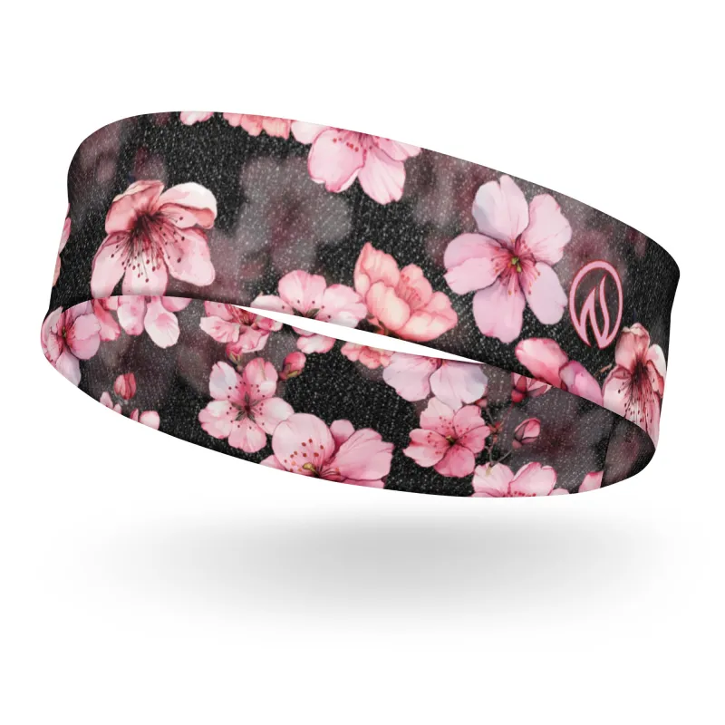 Sakura Black Denim Headband made by INKnBURN