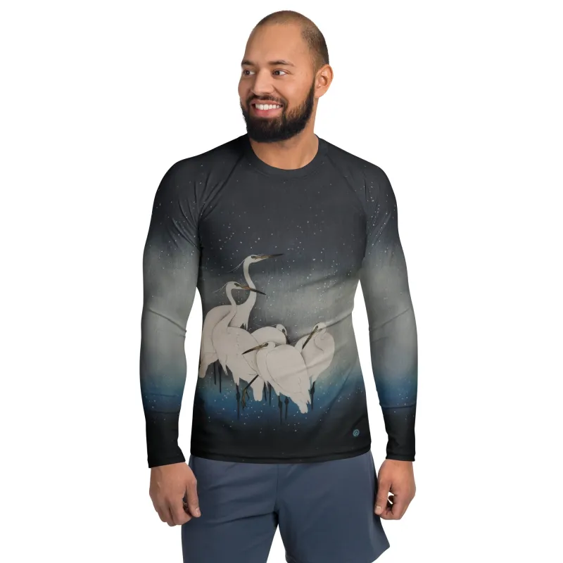 Egrets in Snow Mens Pullover made by INKnBURN