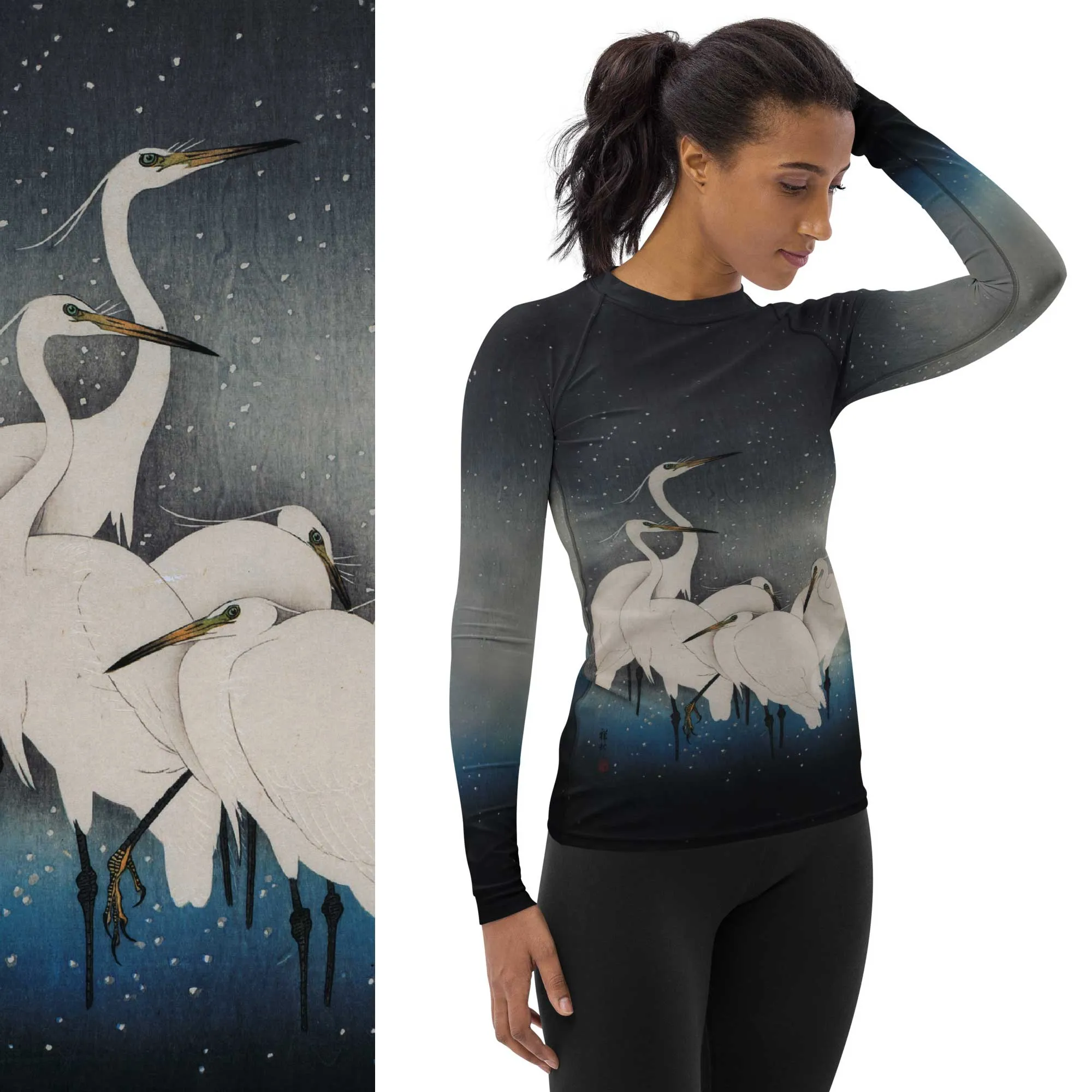 Egrets in Snow Pullover sold by INKnBURN