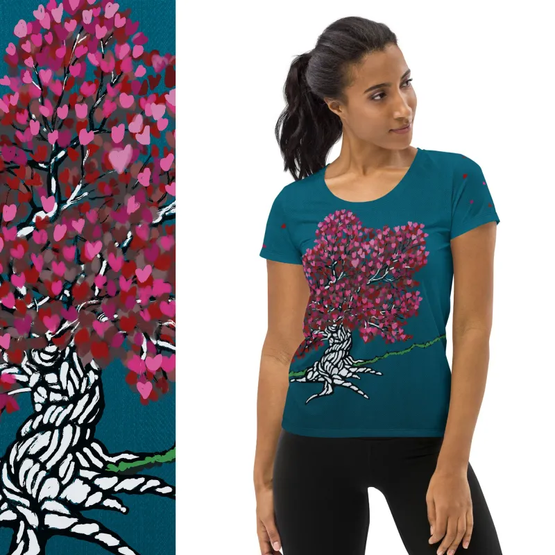 Tree of Hearts Scoop Neck Tech made by INKnBURN