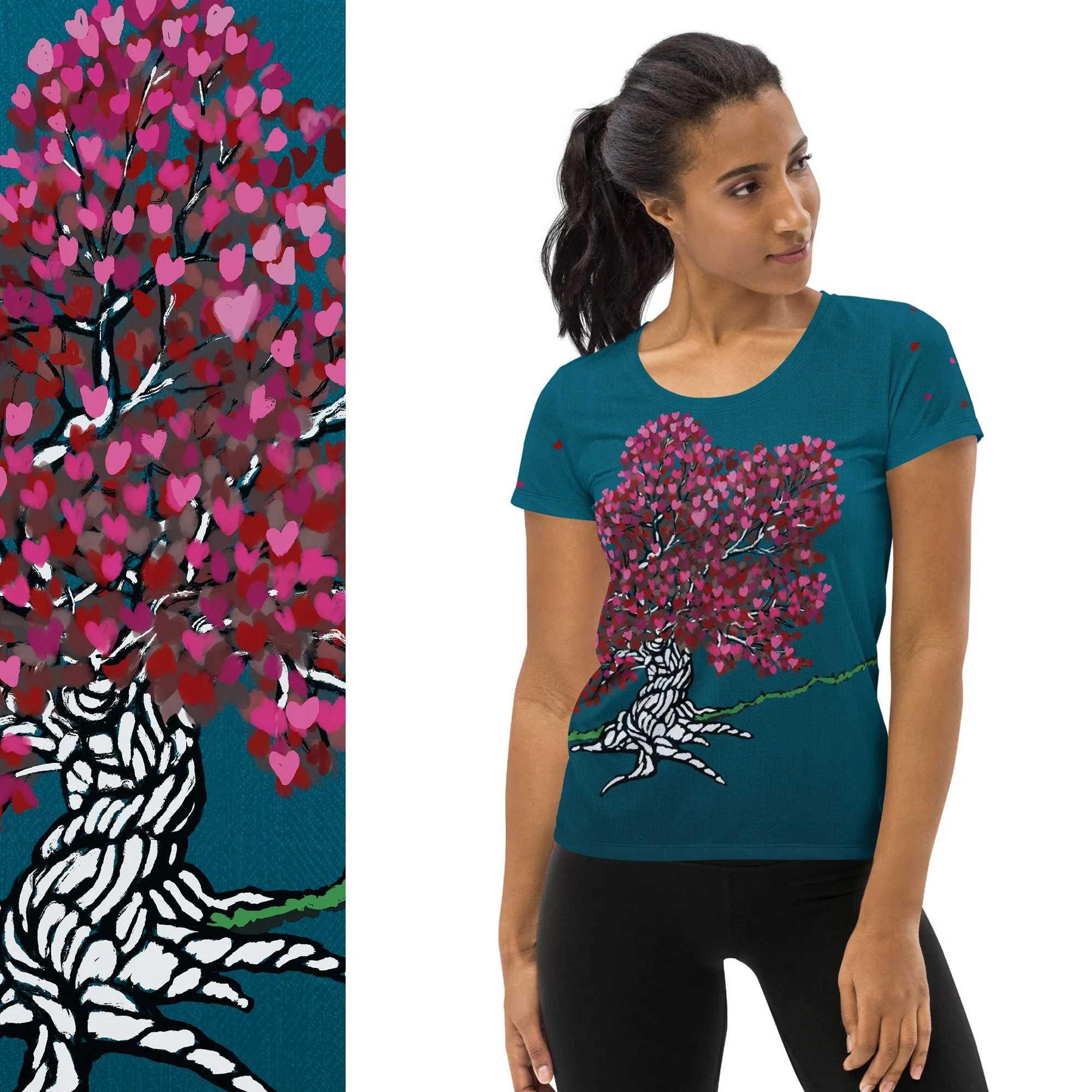 Tree of Hearts Scoop Neck Tech sold by INKnBURN