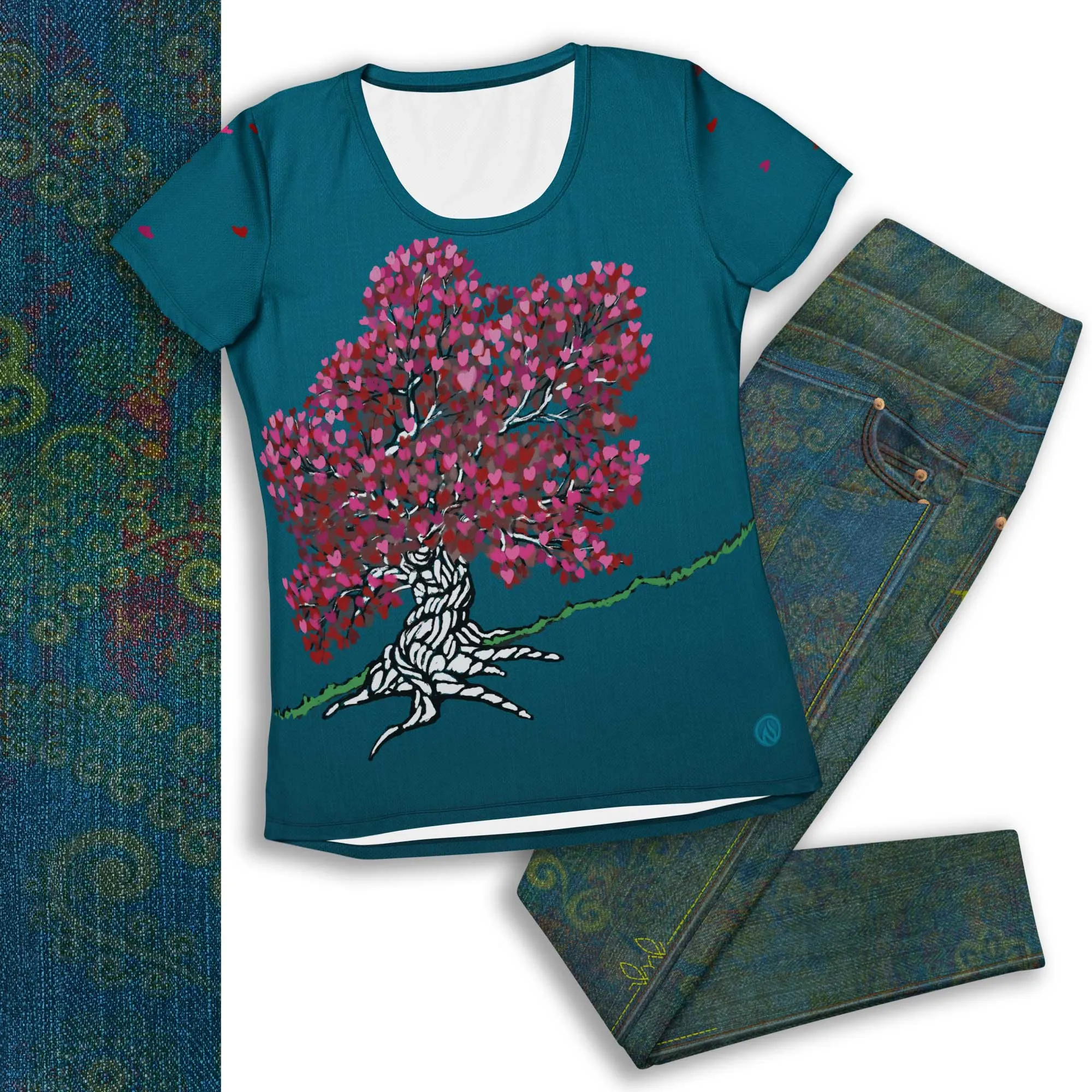 Tree of Hearts Scoop Neck Tech sold by INKnBURN product image thumbnail 3