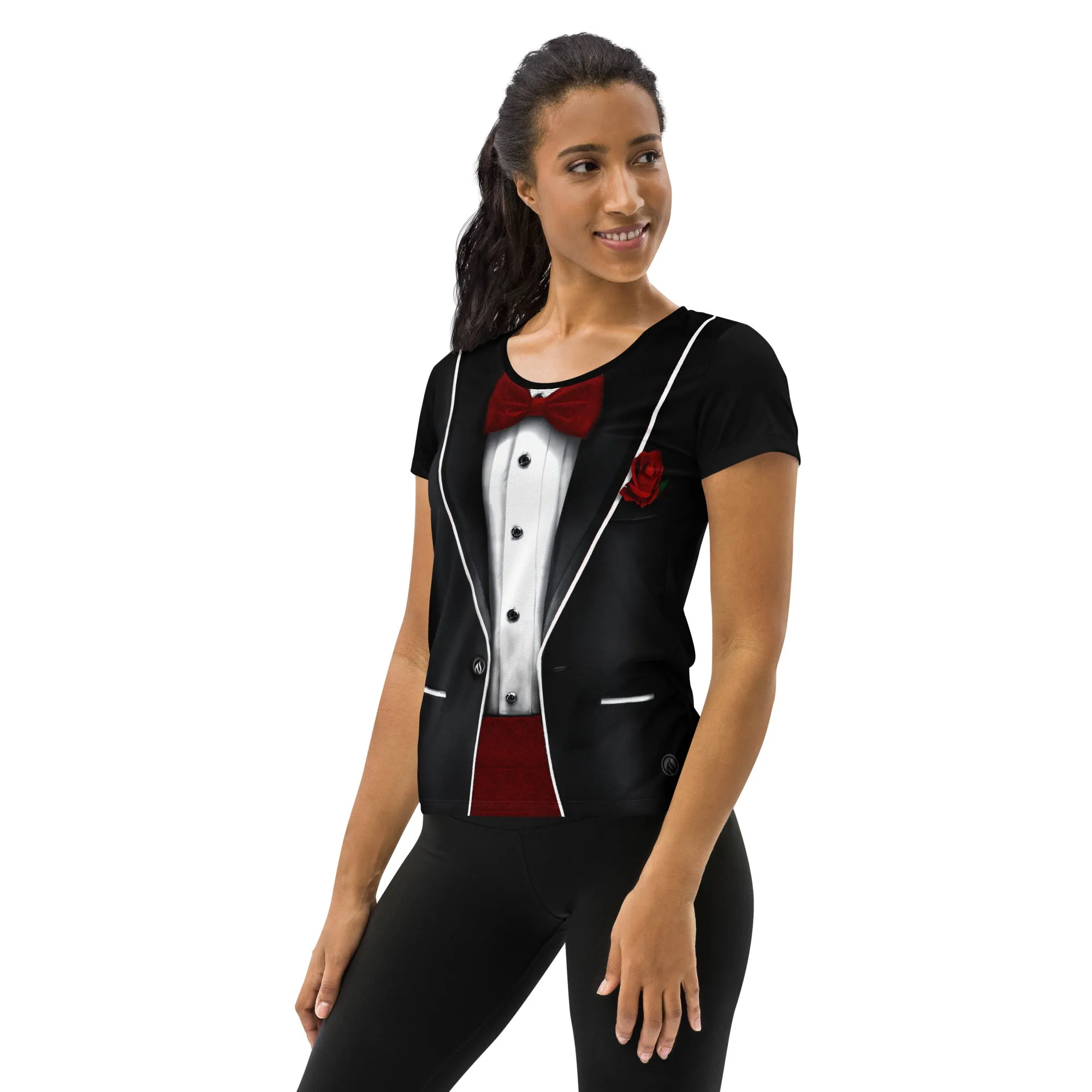 Tuxedo Scoop Neck Tech Shirt sold by INKnBURN product image thumbnail 3