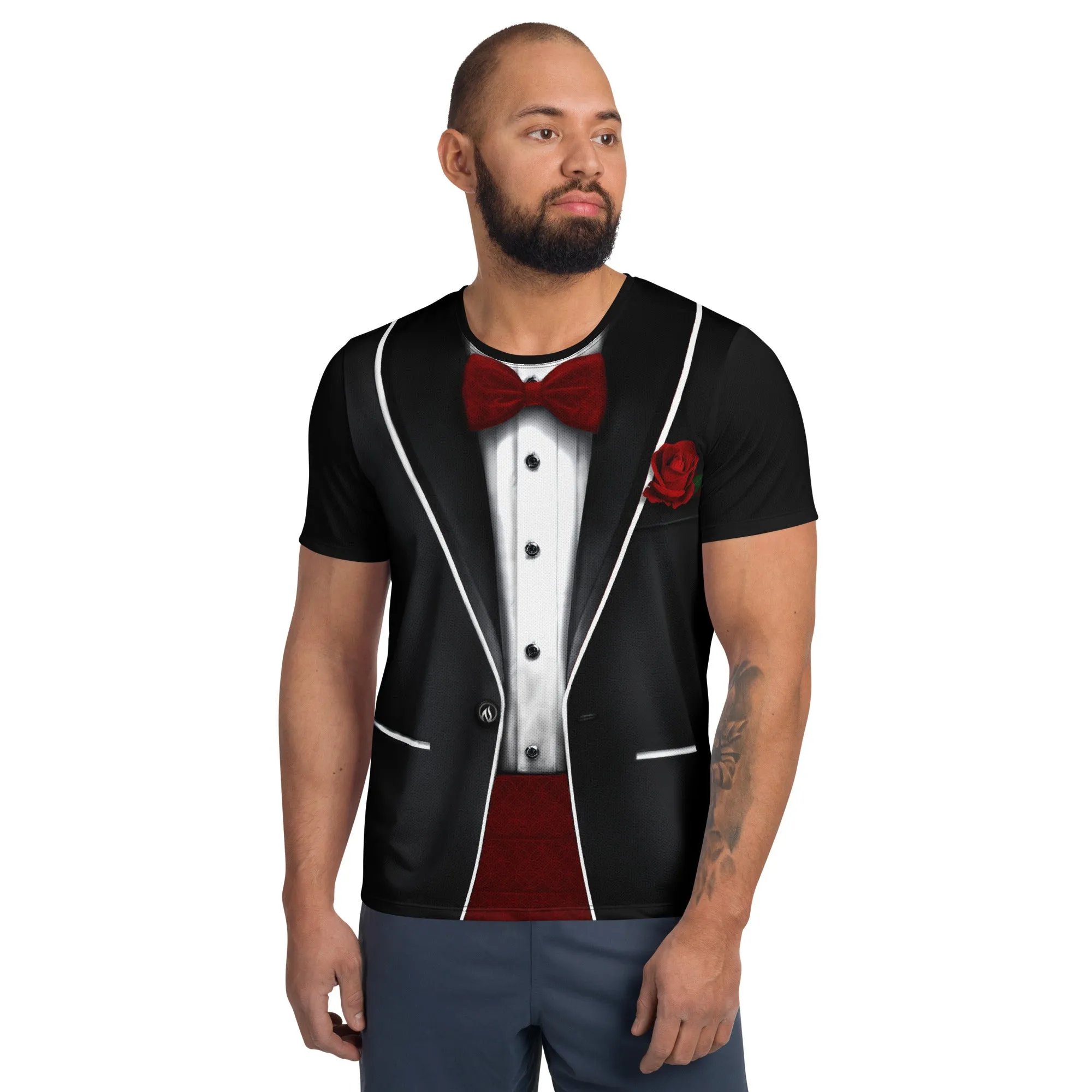 Mens Tuxedo Tech Shirt sold by INKnBURN product image thumbnail 3
