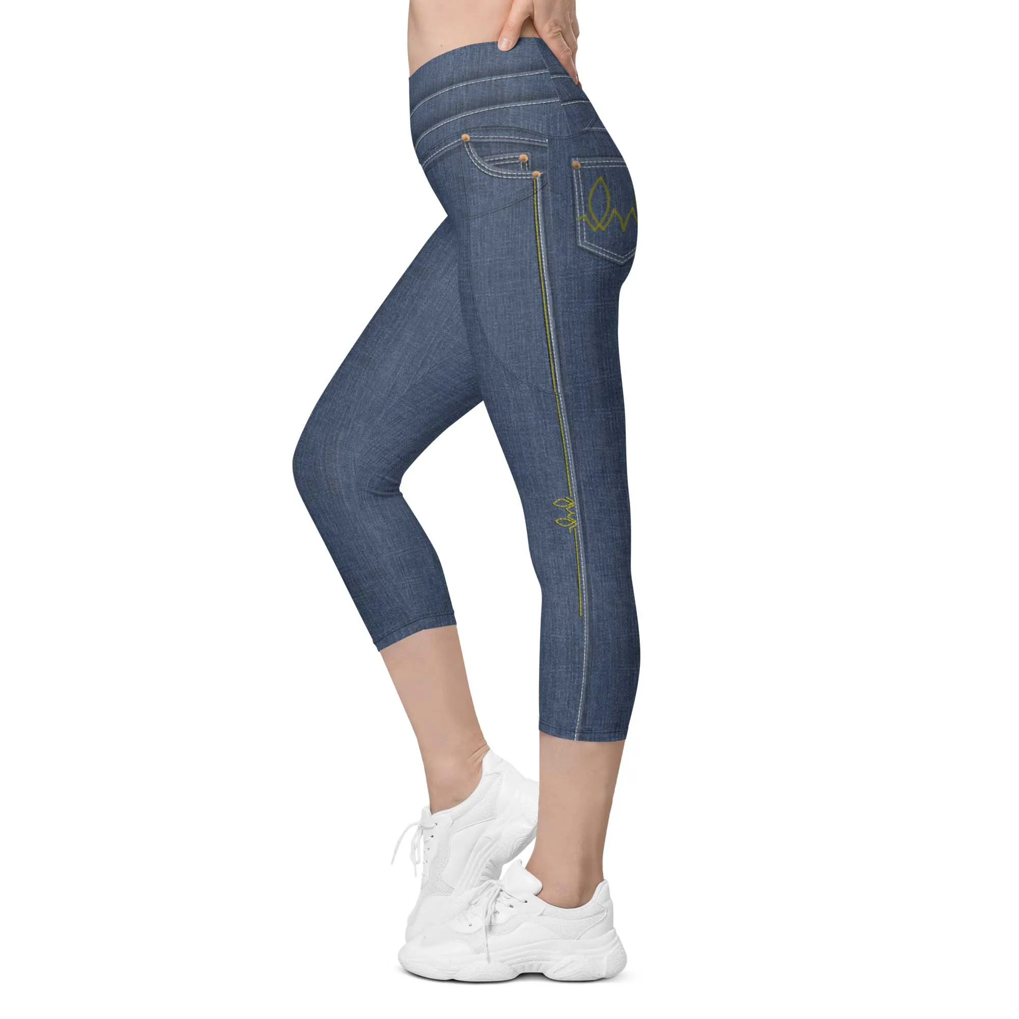True Blue Denim Capris w/Pockets sold by INKnBURN product image thumbnail 4