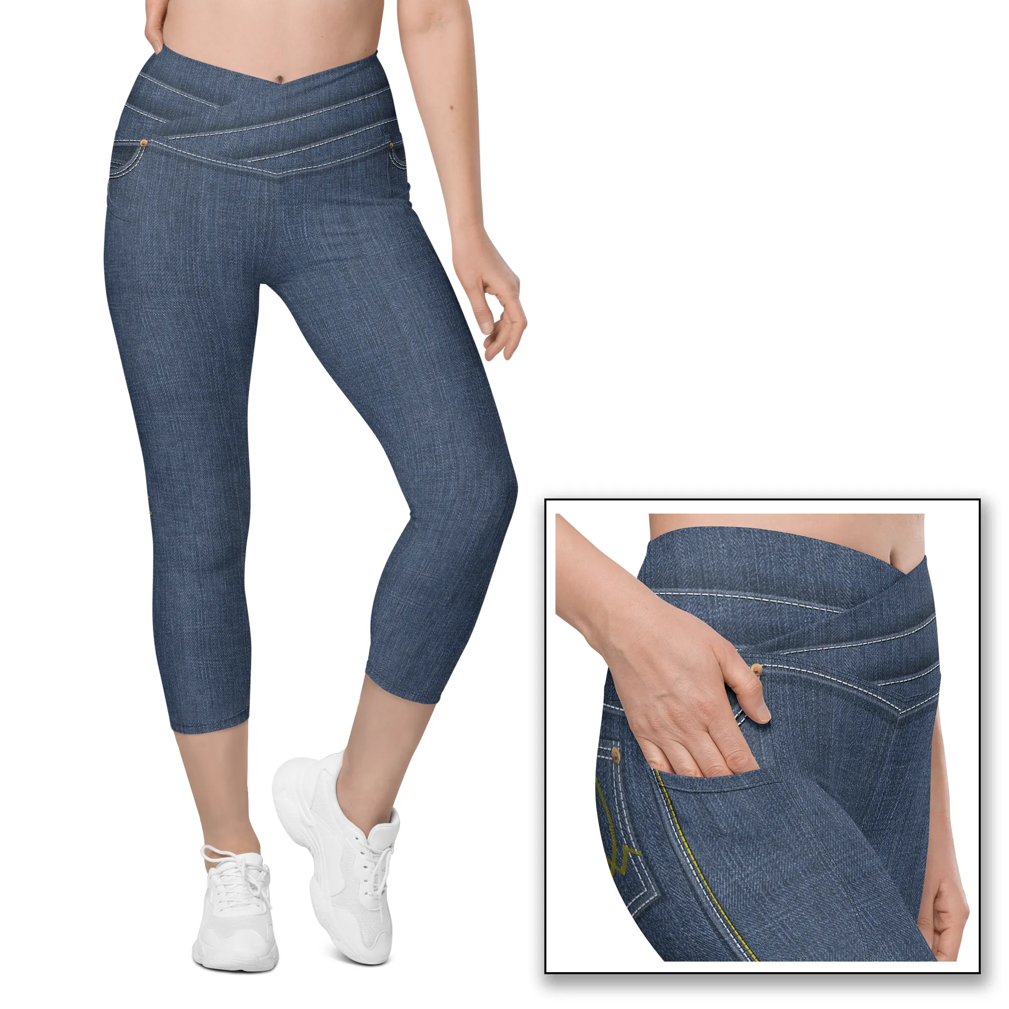 True Blue Denim Capris w/Pockets sold by INKnBURN product image thumbnail 2