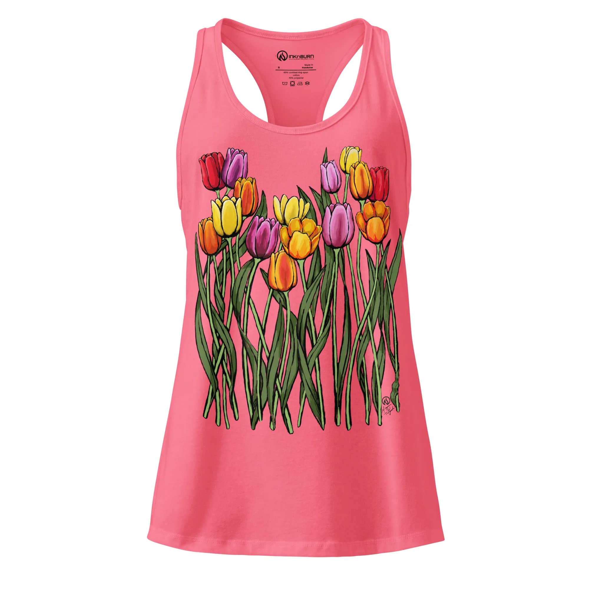 Tulip Cotton Blend Racerback Tank sold by INKnBURN product image thumbnail 3