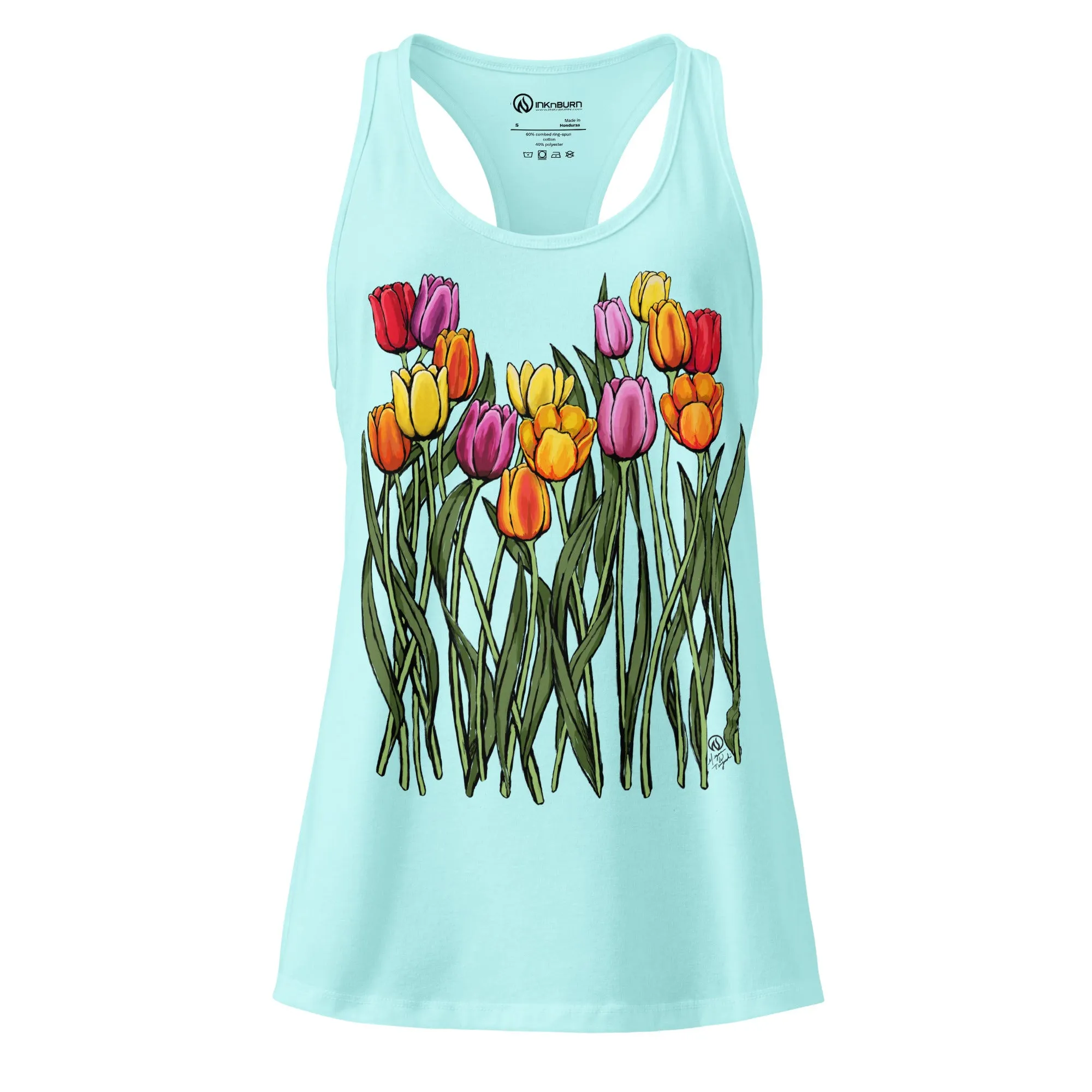 Tulip Cotton Blend Racerback Tank sold by INKnBURN product image thumbnail 4