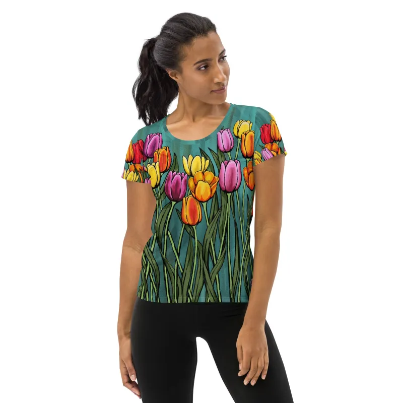 Tulip Scoop Neck Tech made by INKnBURN