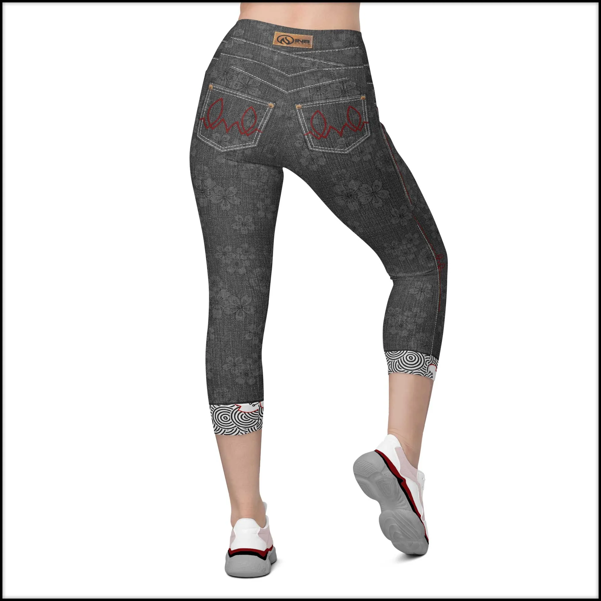 Sakura Rain Capris w/Pockets sold by INKnBURN product image thumbnail 3