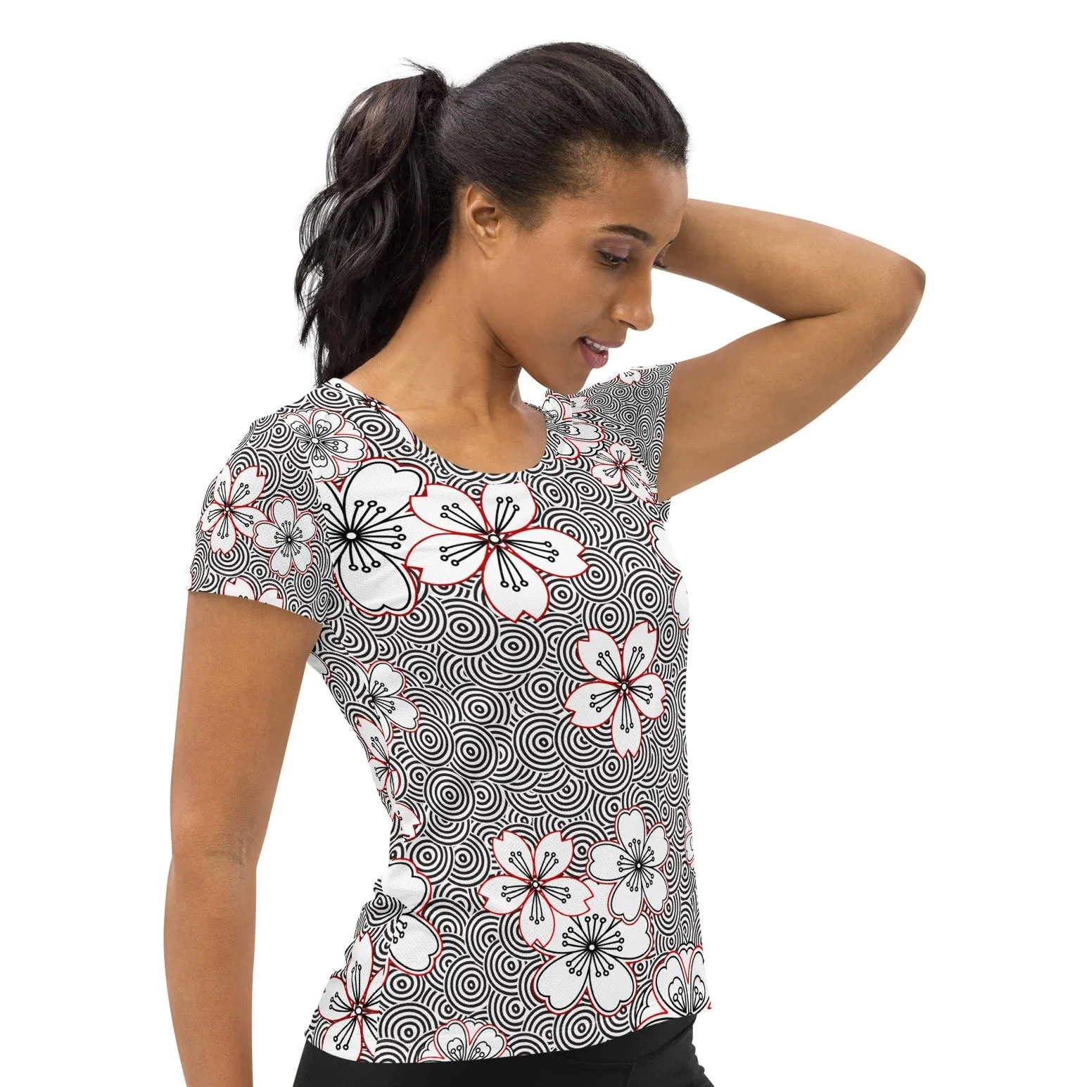 Sakura Rain Scoop Neck Tech sold by INKnBURN product image thumbnail 5