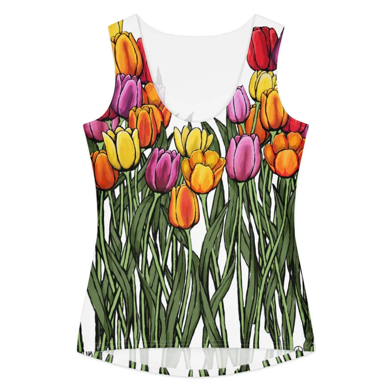 Tulip Cotton Tank made by INKnBURN