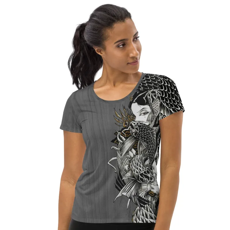 Lust Scoop Neck Tech Shirt made by INKnBURN