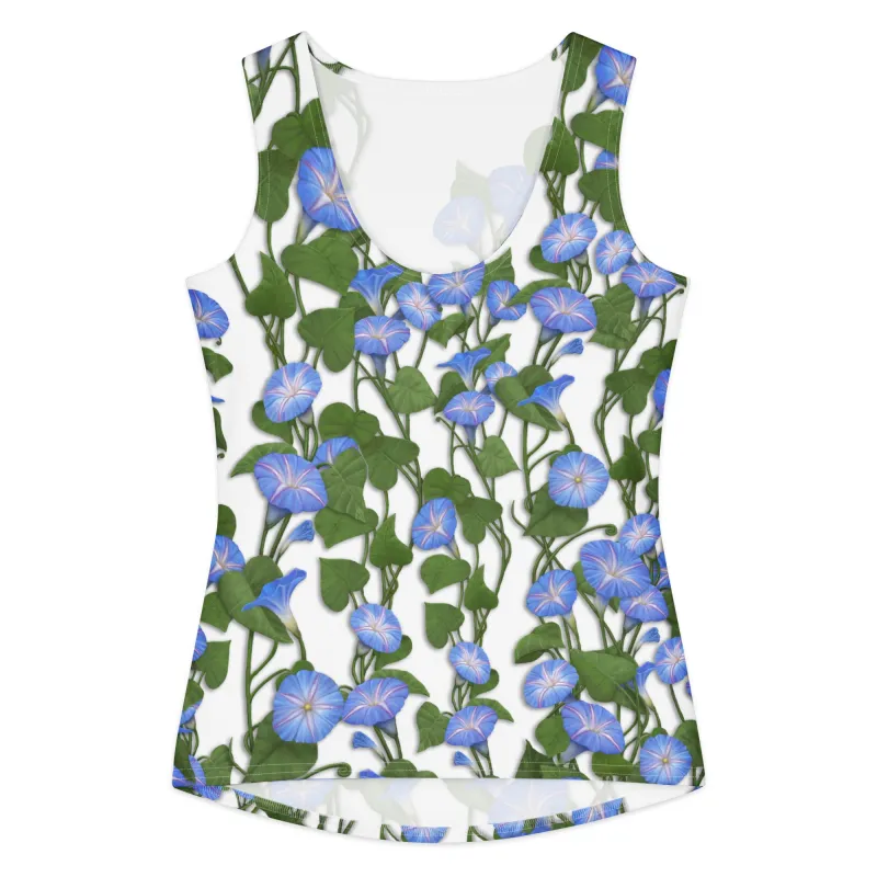 Morning Glory Cotton Tank made by INKnBURN