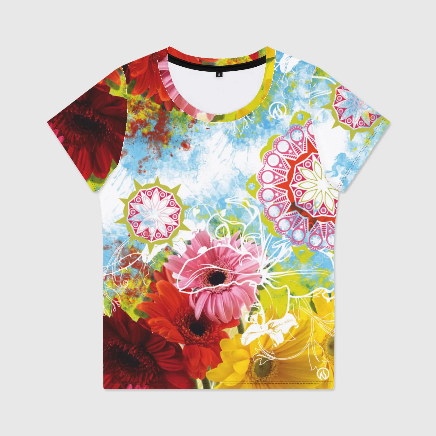 Wildflower Womens Scoop Neck T-Shirt sold by INKnBURN