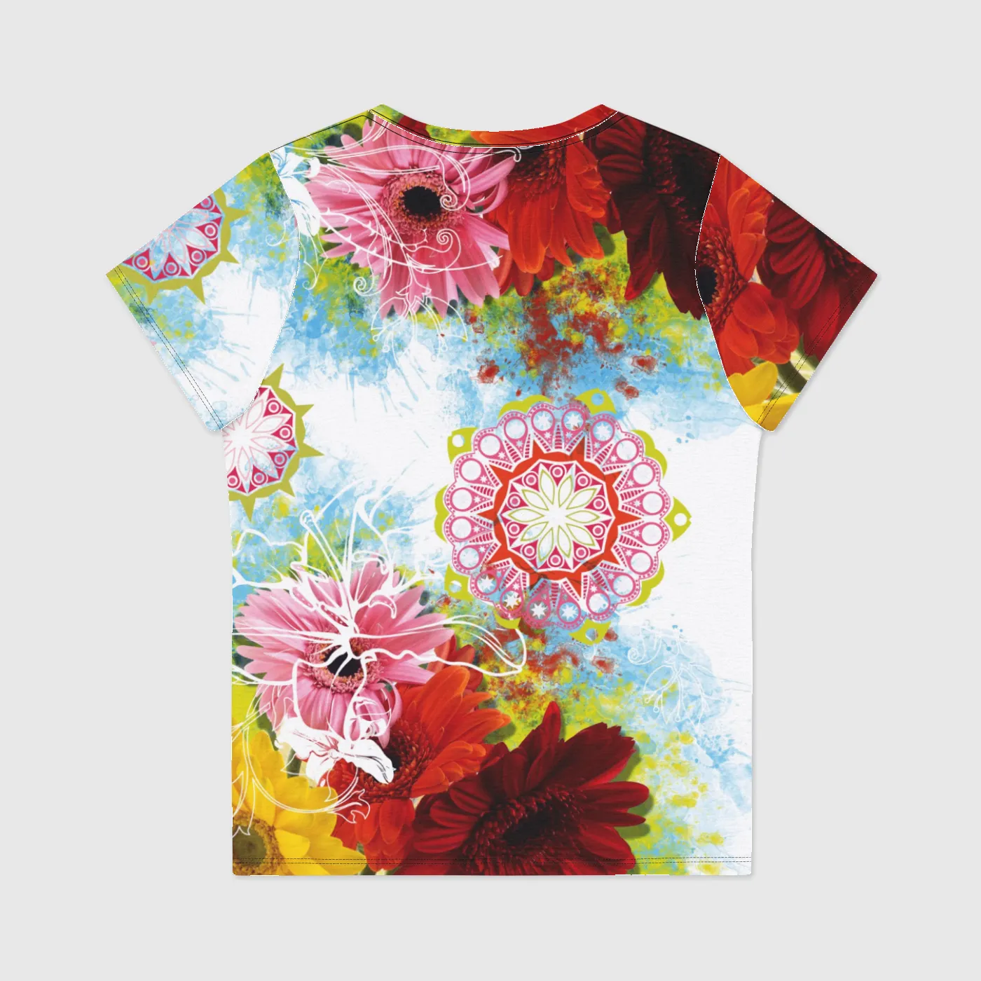 Wildflower Womens Scoop Neck T-Shirt sold by INKnBURN product image thumbnail 3