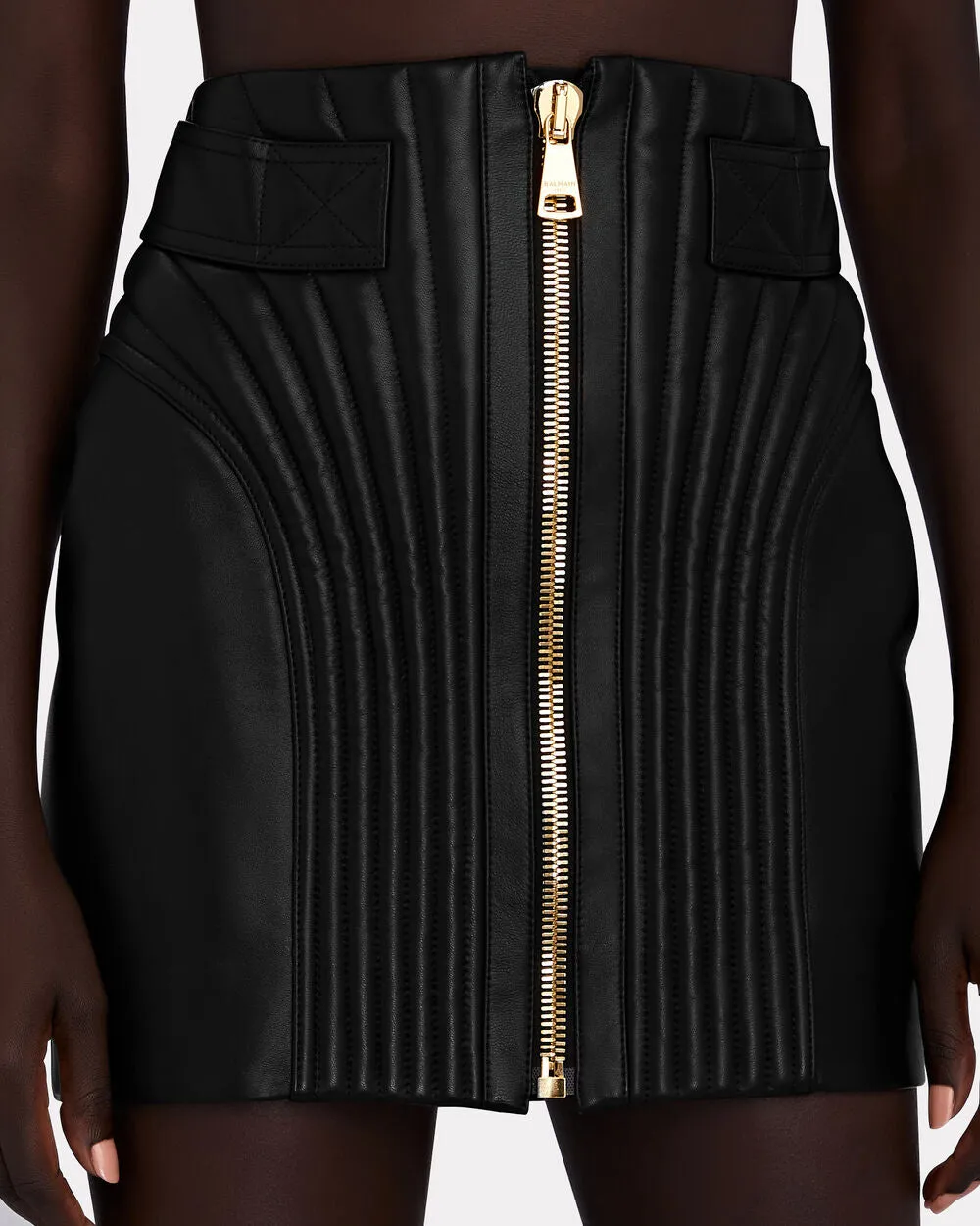 Quilted Leather Mini skirt sold by INTERMIX