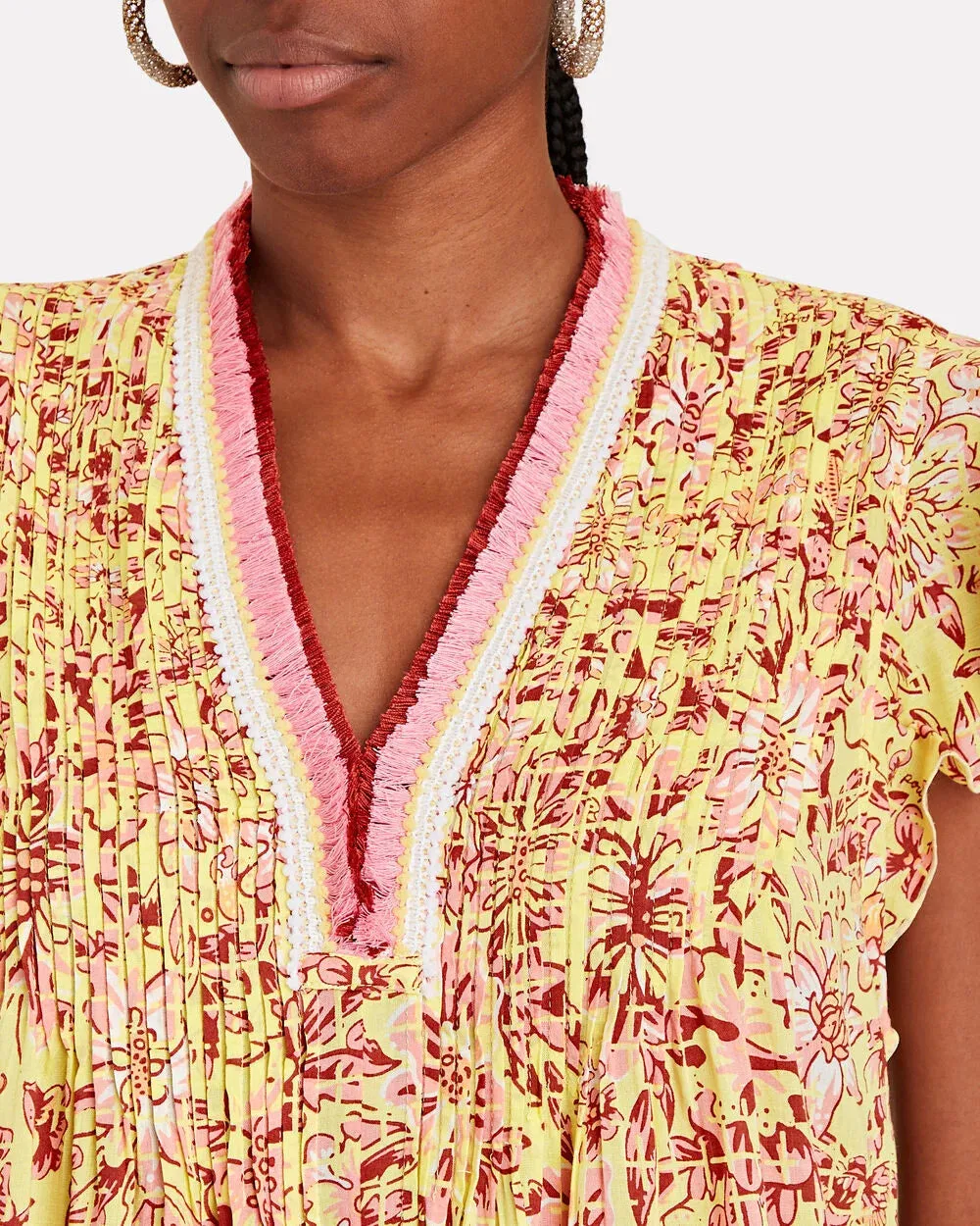 Sasha Ruffled Voile Mini Dress sold by INTERMIX product image thumbnail 3