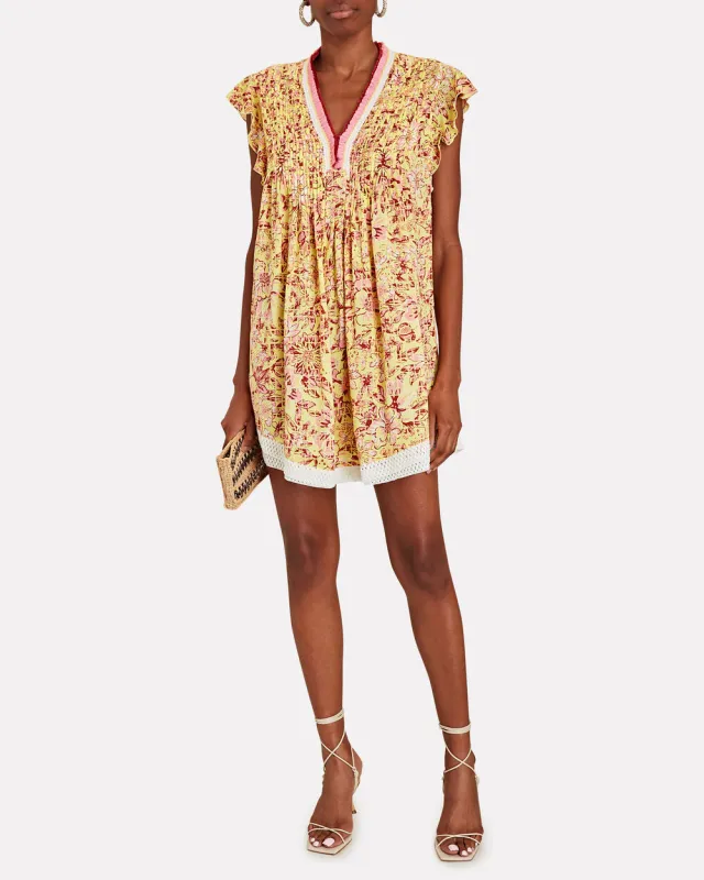Sasha Ruffled Voile Mini Dress sold by INTERMIX