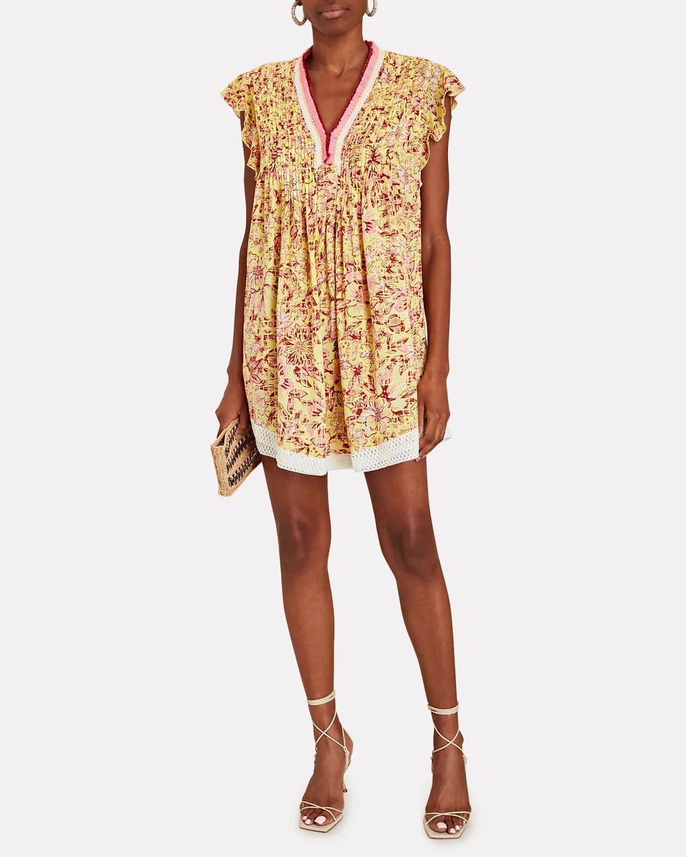 Sasha Ruffled Voile Mini Dress sold by INTERMIX