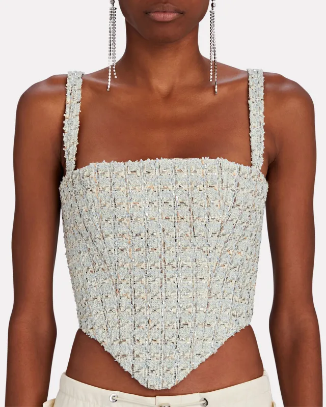 Boucle´Tweed Bustier Top sold by INTERMIX
