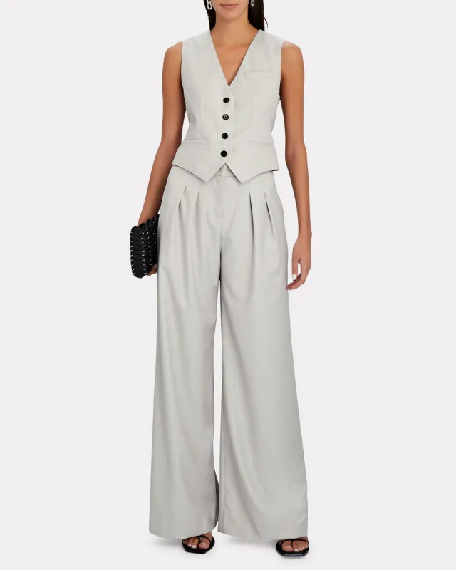 Charlotte Pleated Wide-Leg Pants sold by INTERMIX